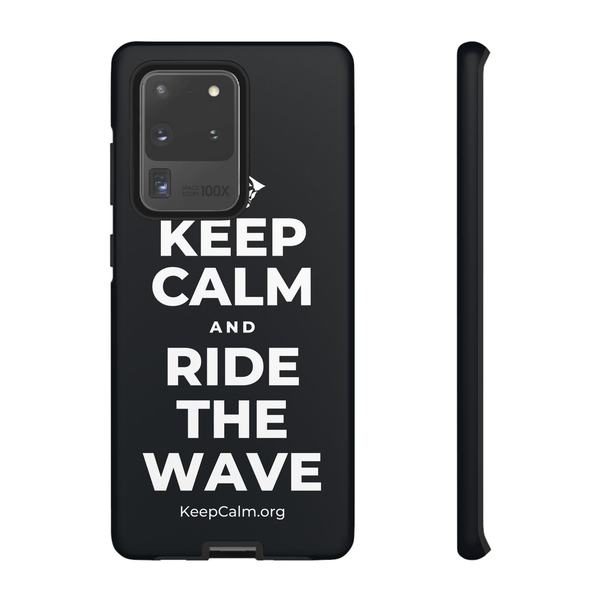 KEEP CALM AND RIDE THE WAVE Phone Case (Dark)