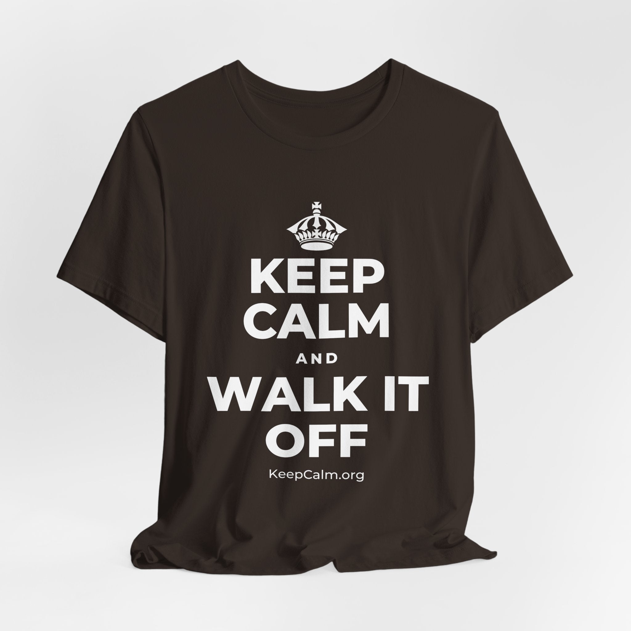 KEEP CALM AND WALK IT OFF T-Shirt (Soft Cream–Heather Mauve)