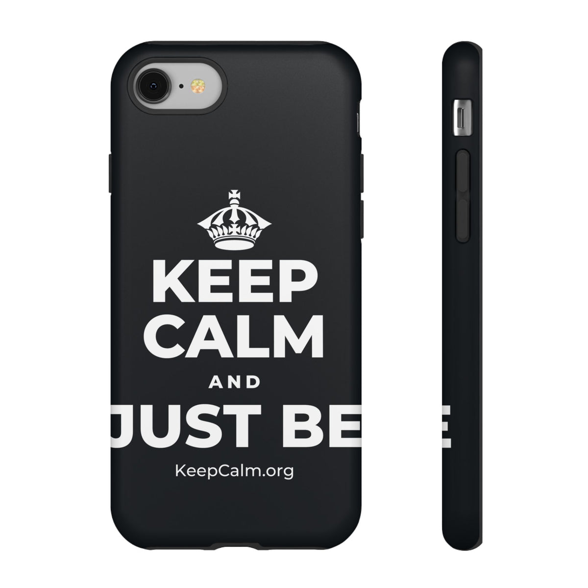 KEEP CALM AND JUST BE Phone Case (Dark)