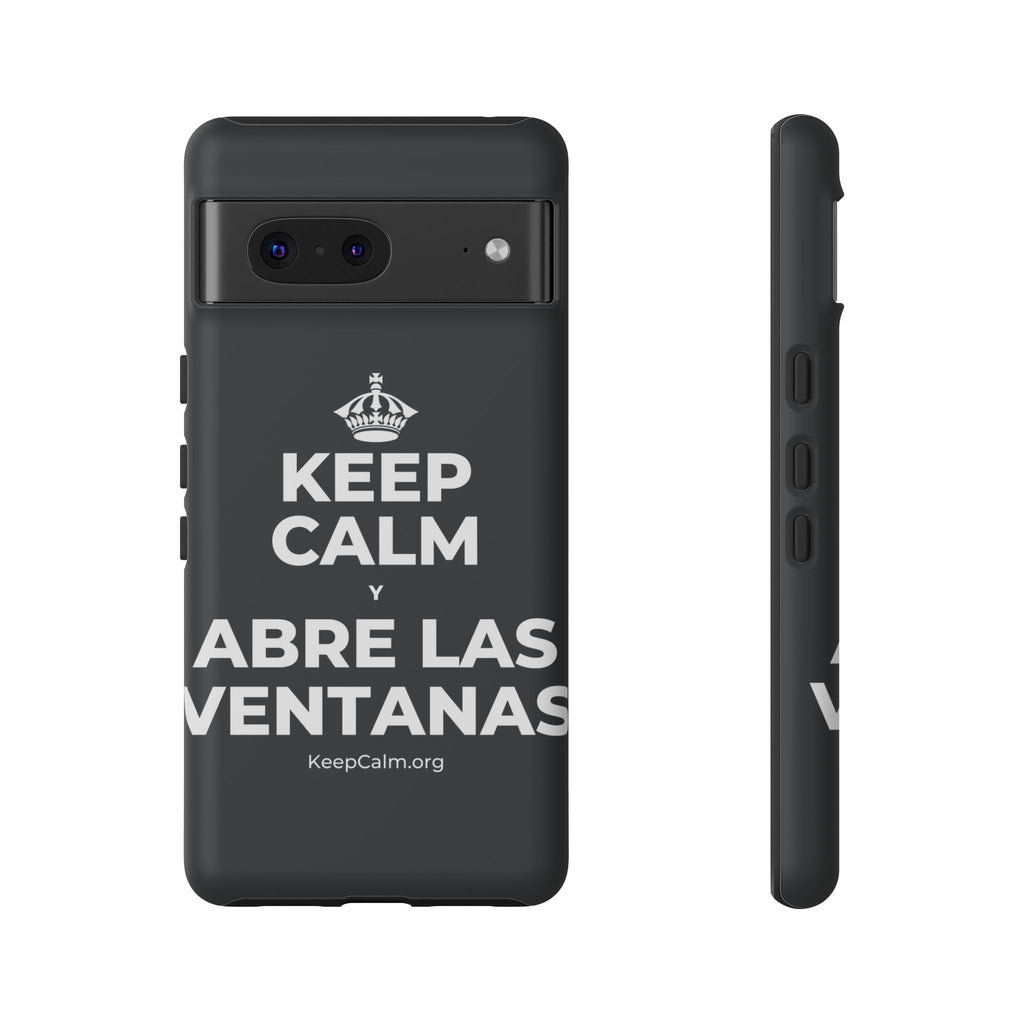 KEEP CALM Y ABRE LAS VENTANAS Phone Case (Dark)