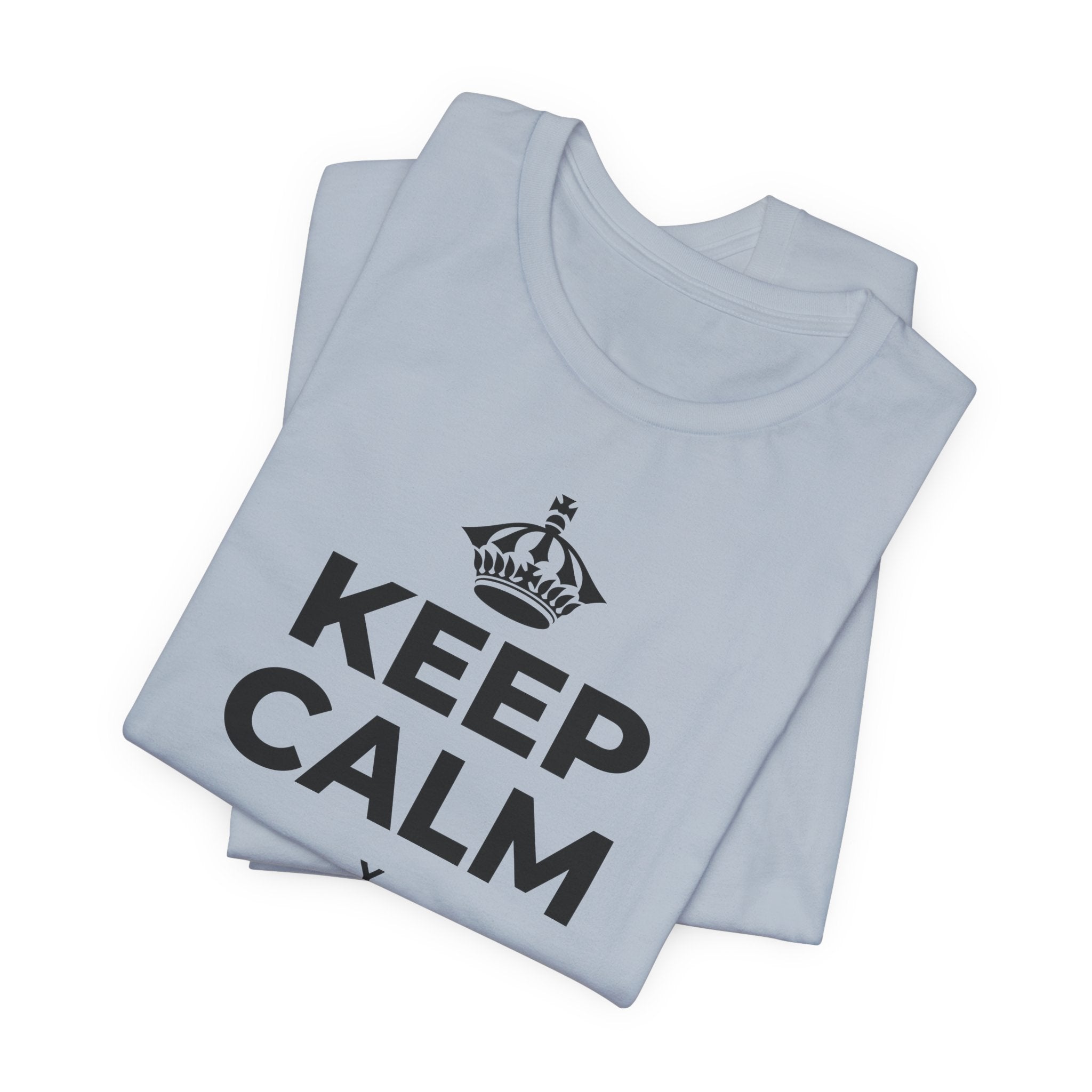 KEEP CALM Y TOMA AGUA T-Shirt (White–Asphalt)