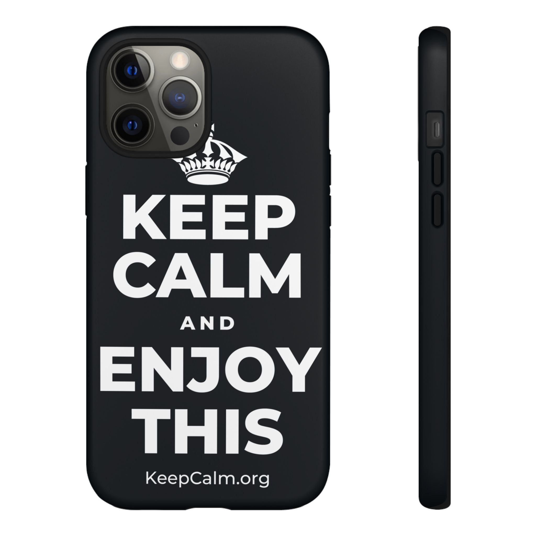 KEEP CALM AND ENJOY THIS Phone Case (Dark)