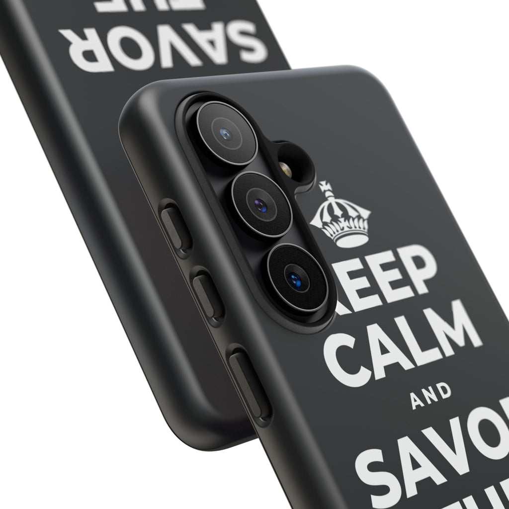 KEEP CALM AND SAVOR THE SMALL MAGIC Phone Case (Dark)