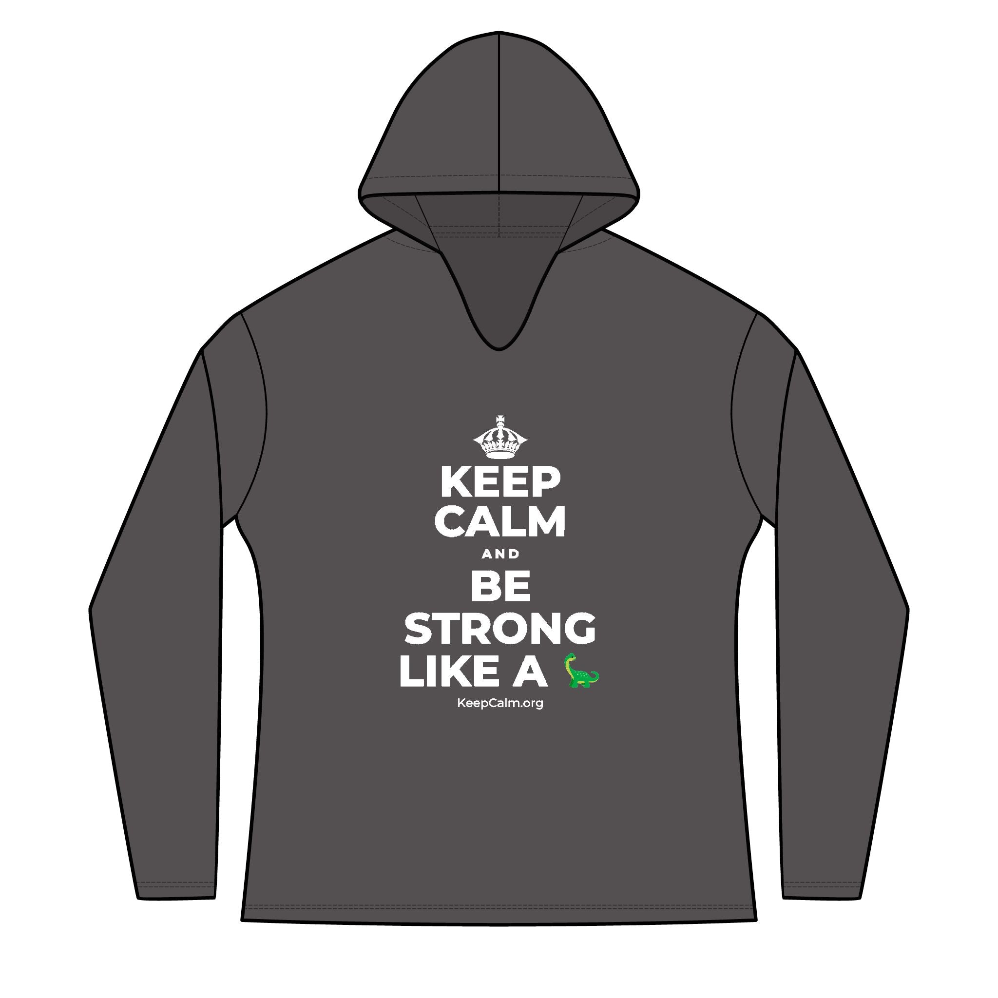 KEEP CALM AND BE STRONG LIKE A 🦕 Women's Long Sleeve Hoodie