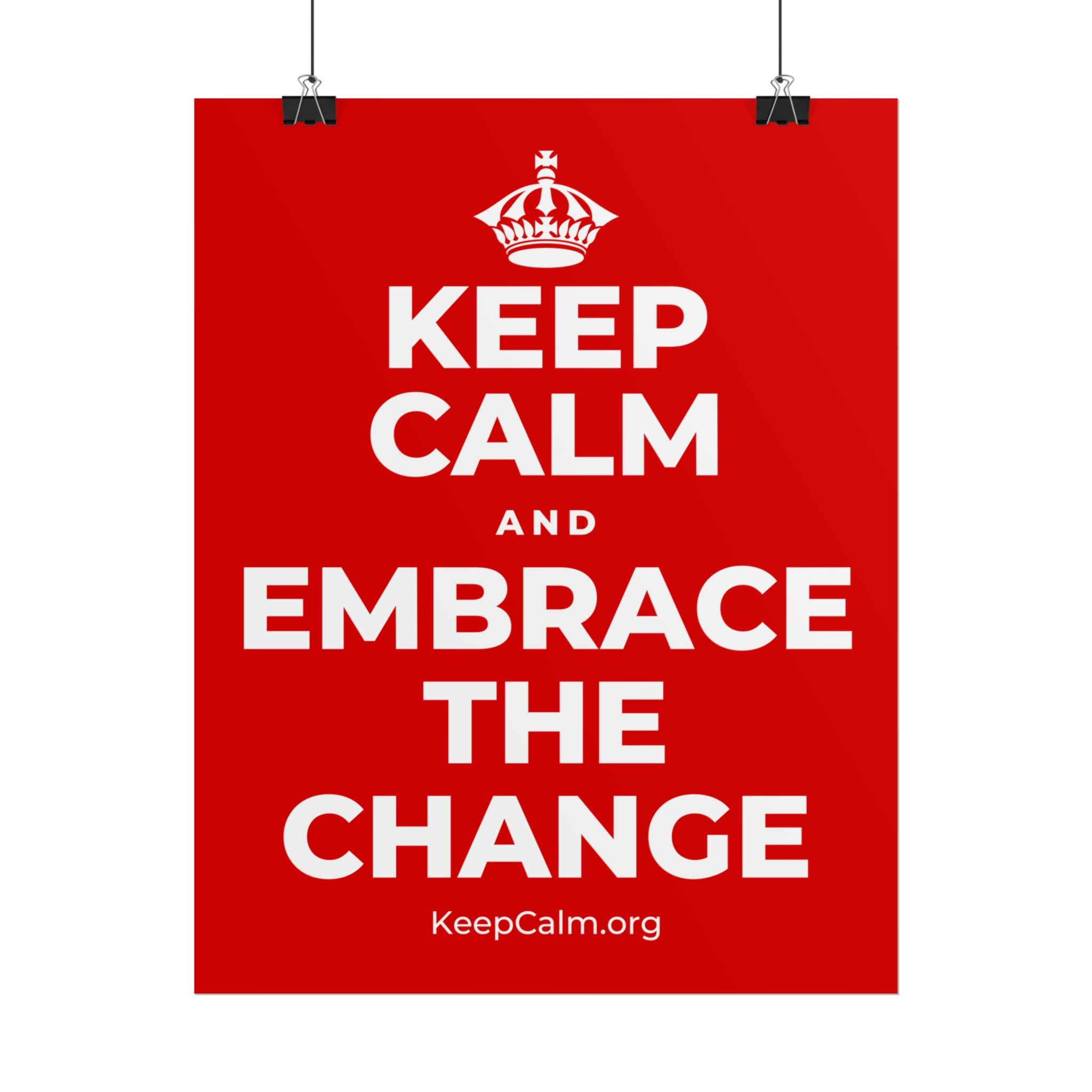 KEEP CALM AND EMBRACE THE CHANGE Poster