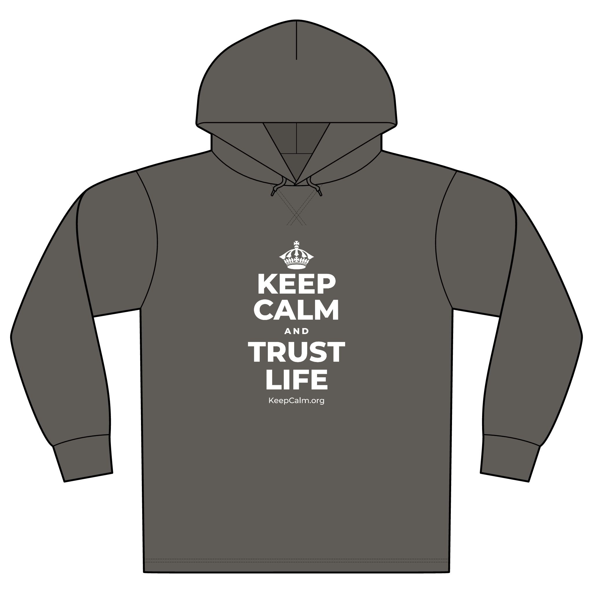 KEEP CALM AND TRUST LIFE Organic Hoodie Tee