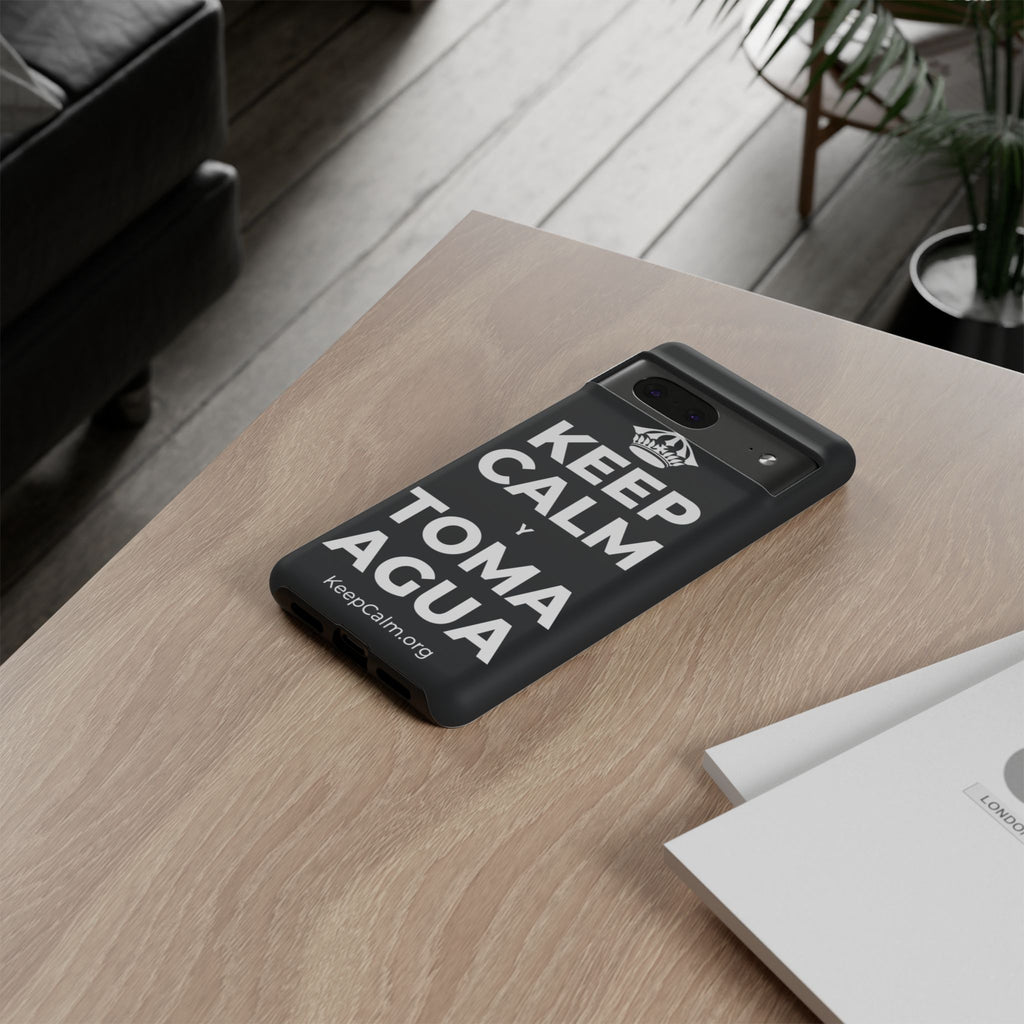 KEEP CALM Y TOMA AGUA Phone Case (Dark)