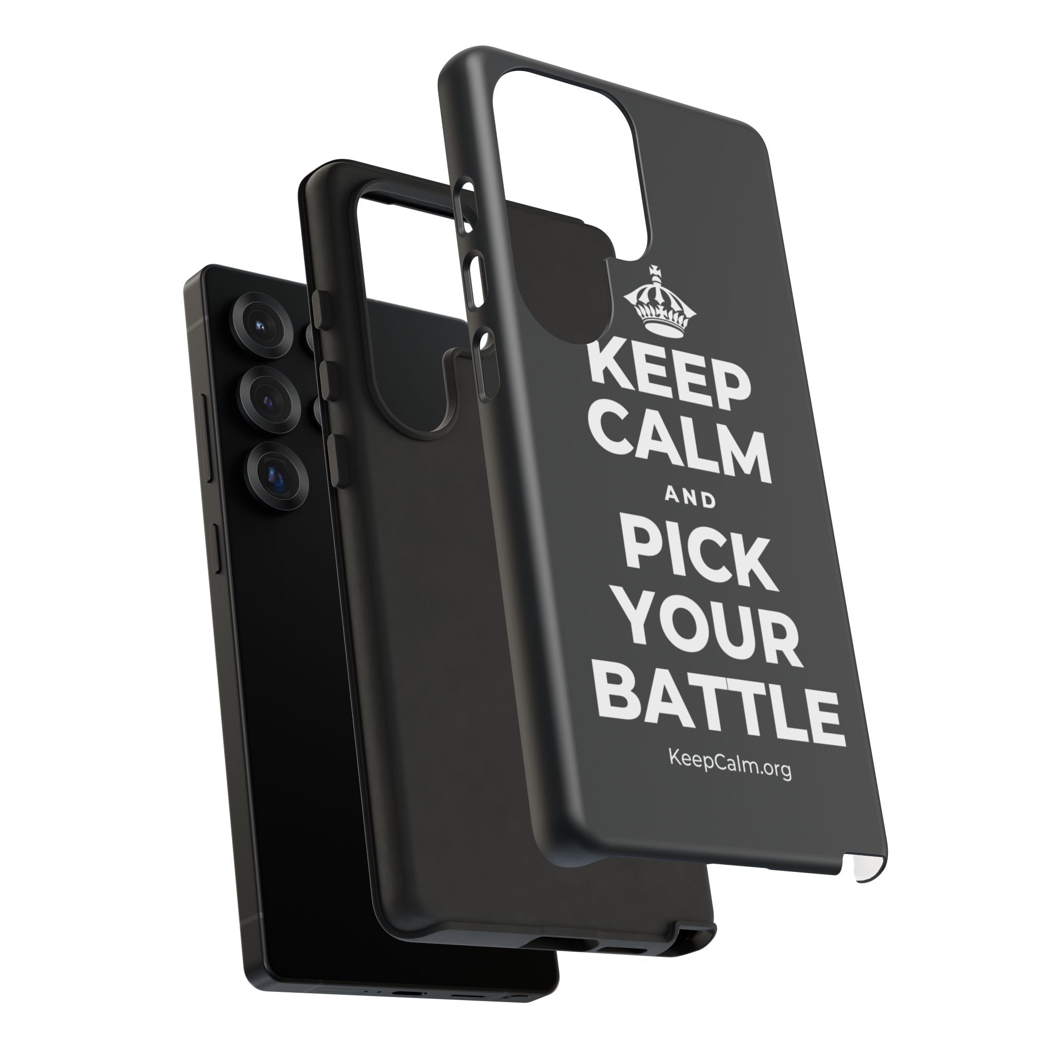 KEEP CALM AND PICK YOUR BATTLE Phone Case (Dark)