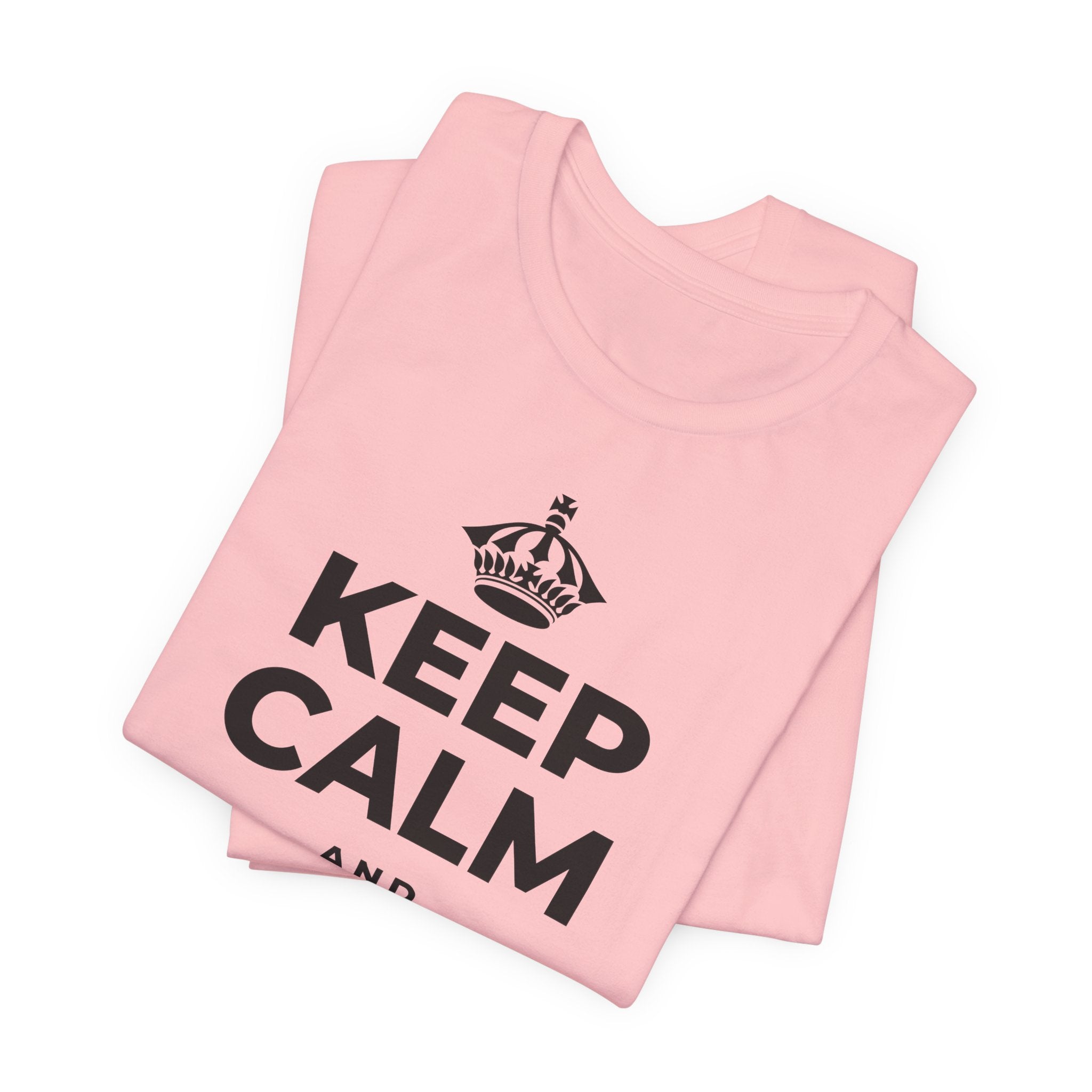 KEEP CALM AND GIVE GRACE T-Shirt (White–Asphalt)