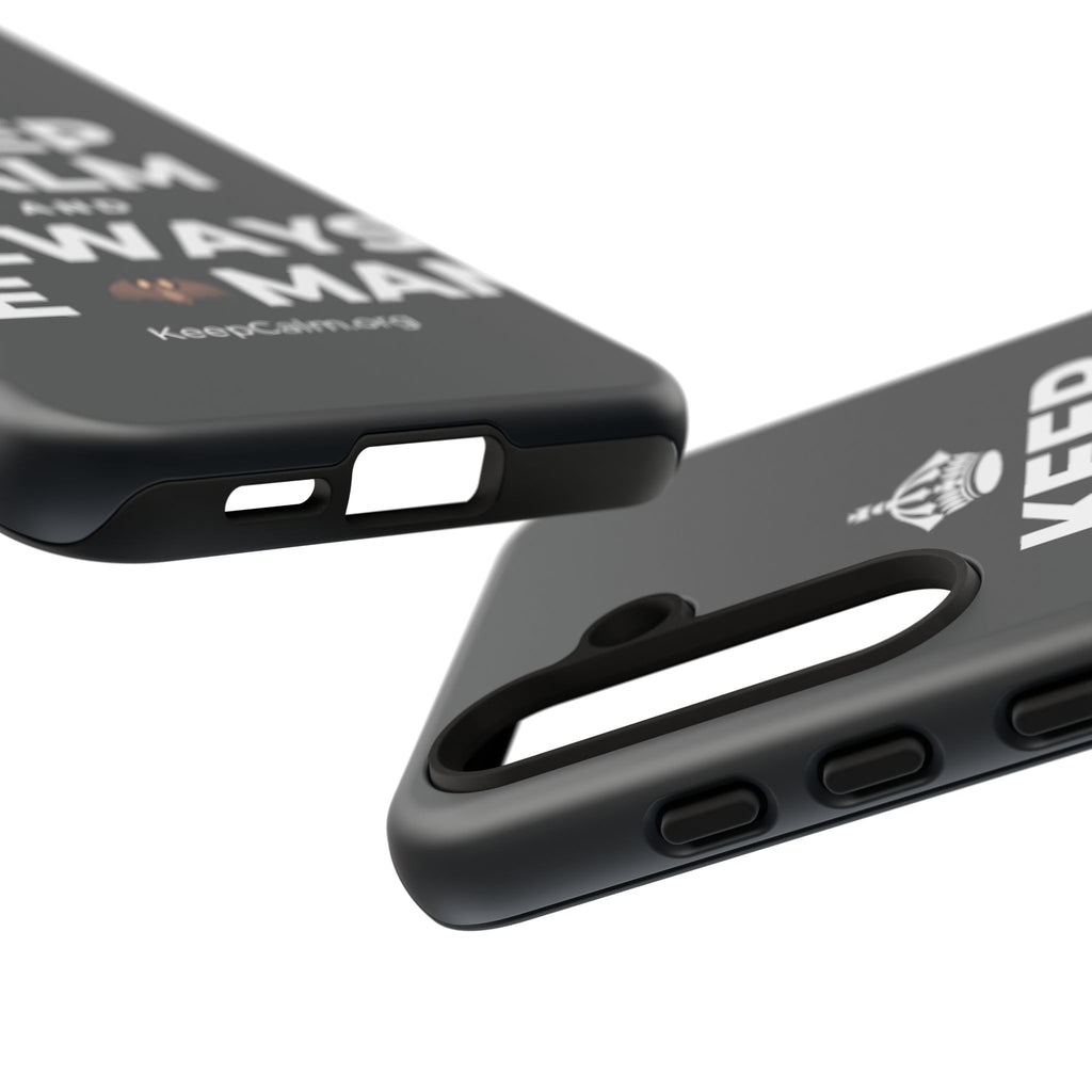 KEEP CALM AND ALWAYS BE 🦇MAN Phone Case (Dark)