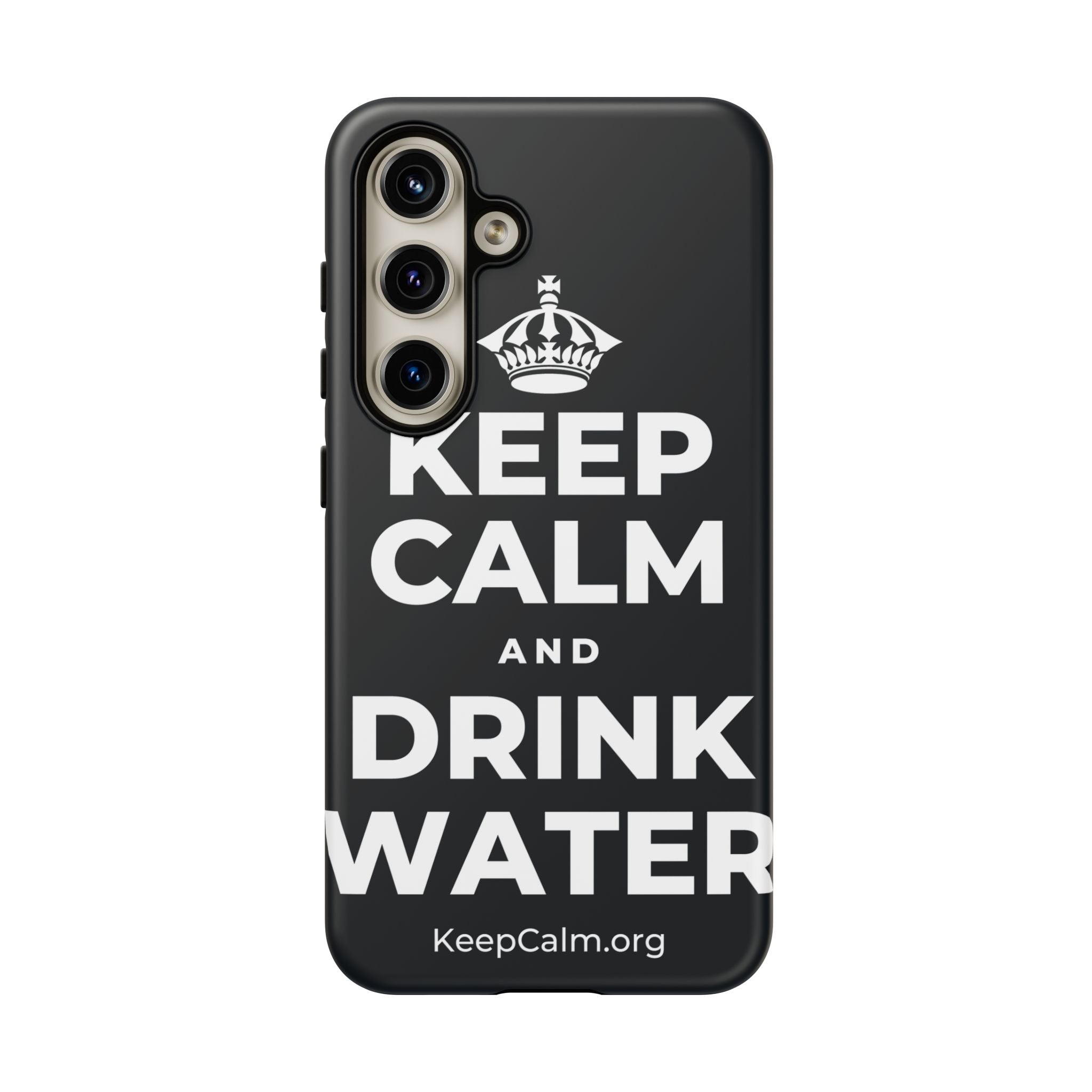 KEEP CALM AND DRINK WATER Phone Case (Dark)