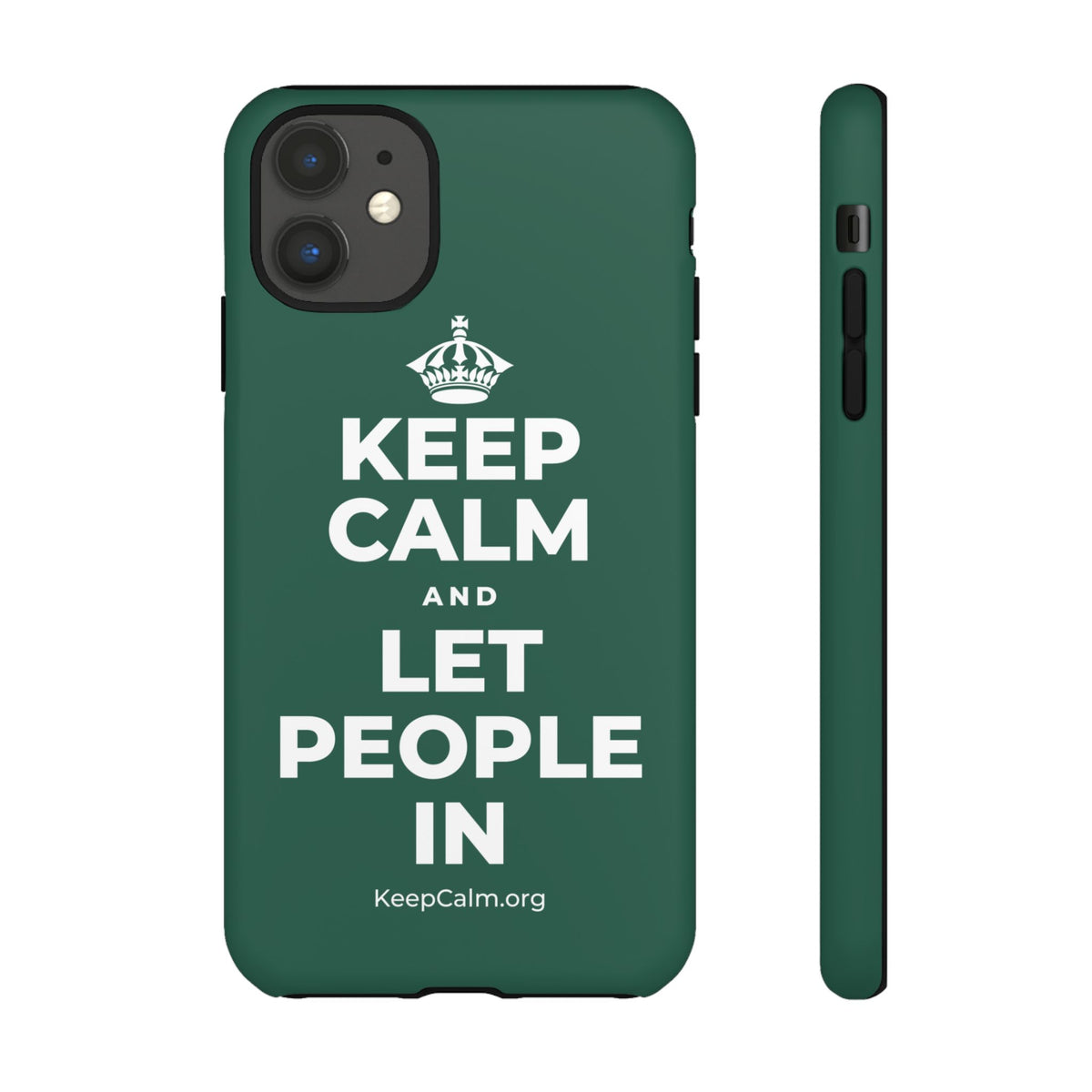 KEEP CALM AND LET PEOPLE IN Phone Case