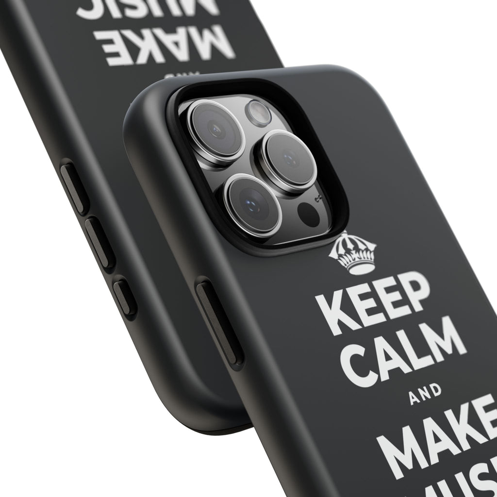 KEEP CALM AND MAKE MUSIC THAT HEALS Phone Case (Dark)