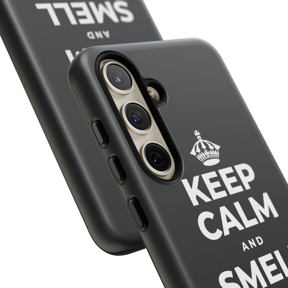 KEEP CALM AND SMELL THE ROSES Phone Case (Dark)
