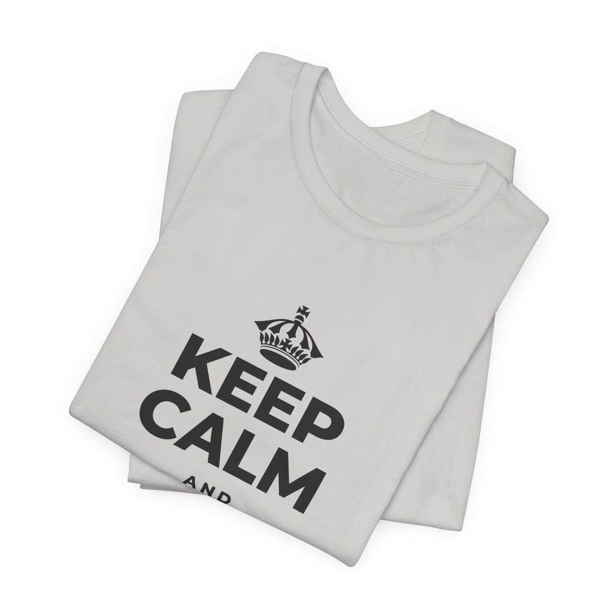 KEEP CALM AND FIND THE HORIZON T-Shirt (Baby Blue–Silver)