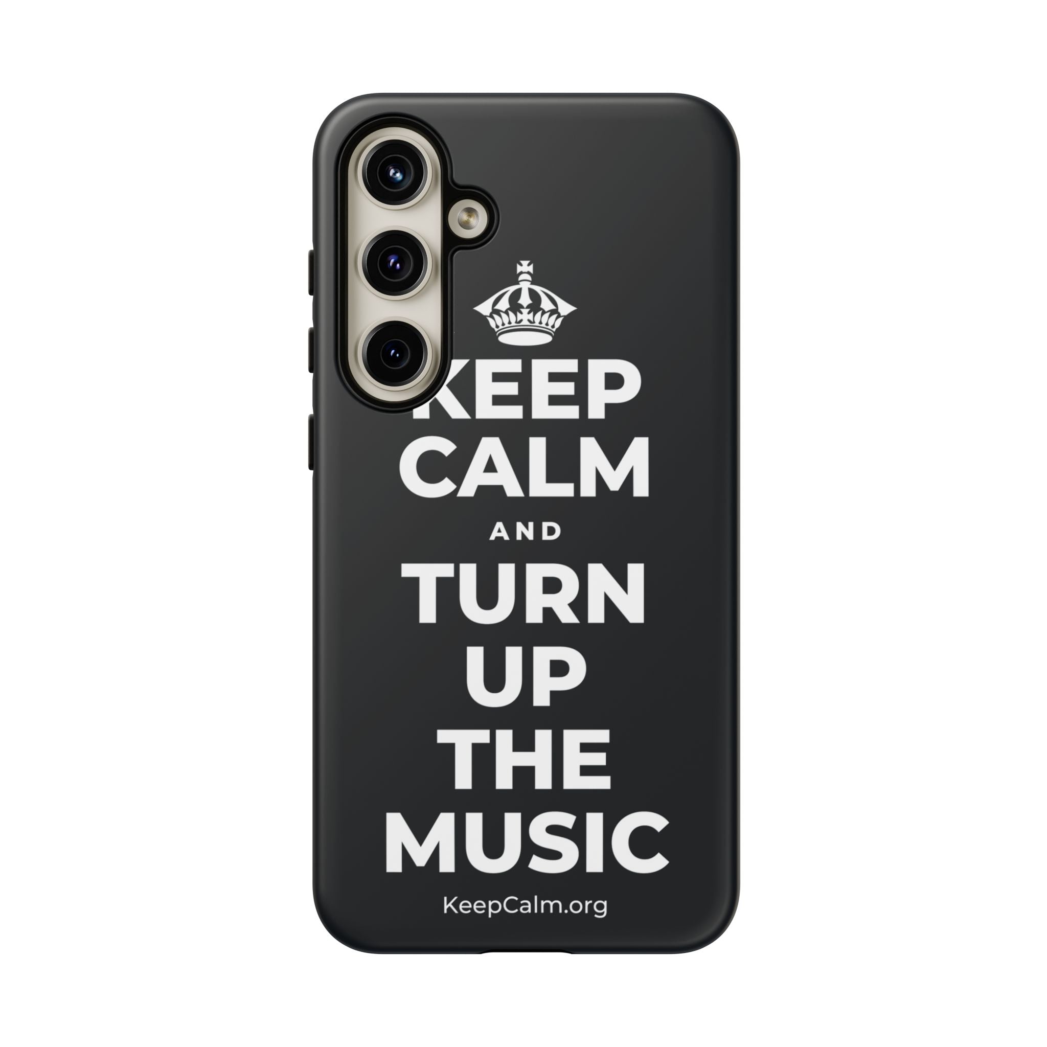 KEEP CALM AND TURN UP THE MUSIC Phone Case (Dark)