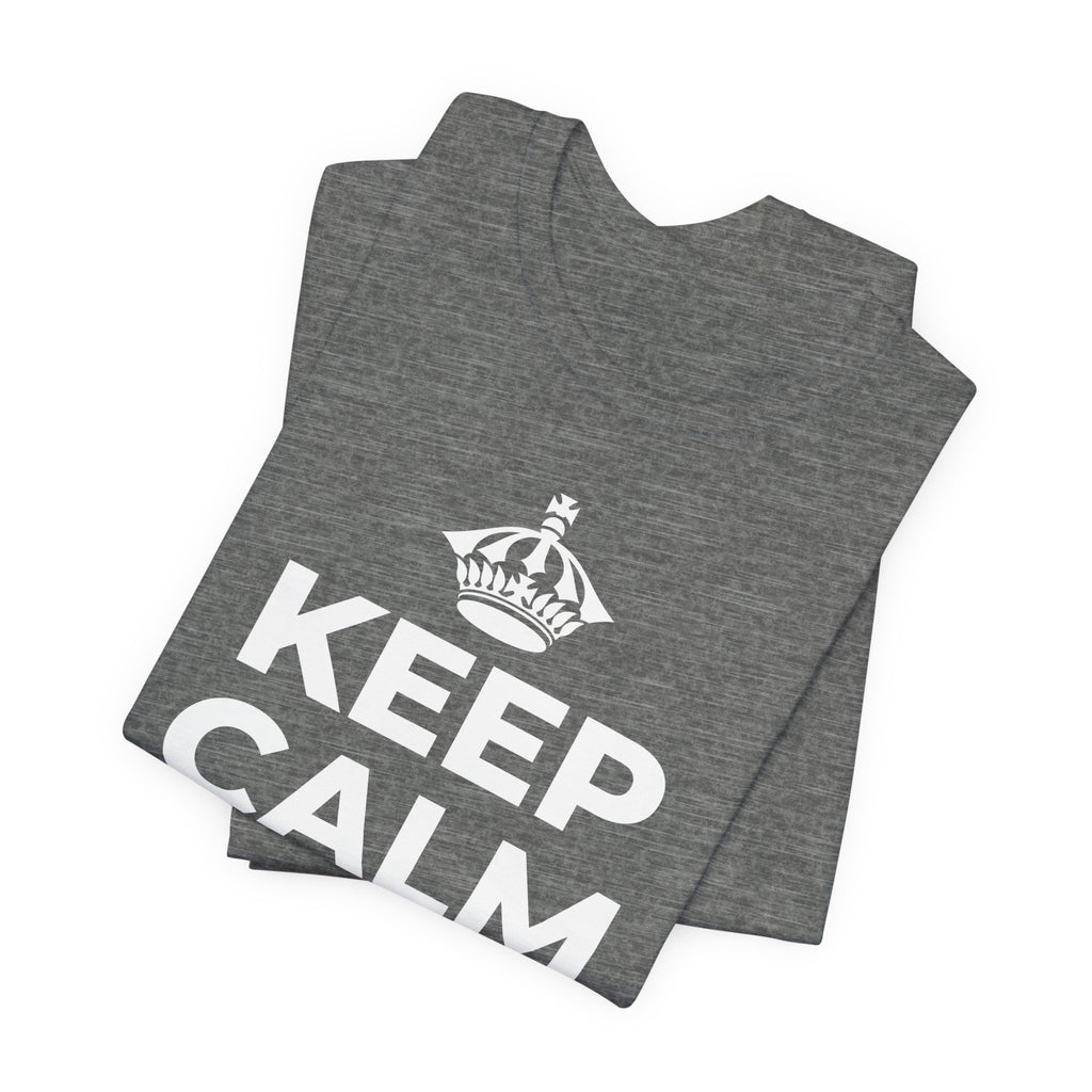 KEEP CALM AND เดินทีละก้าว T-Shirt (Baby Blue–Silver)