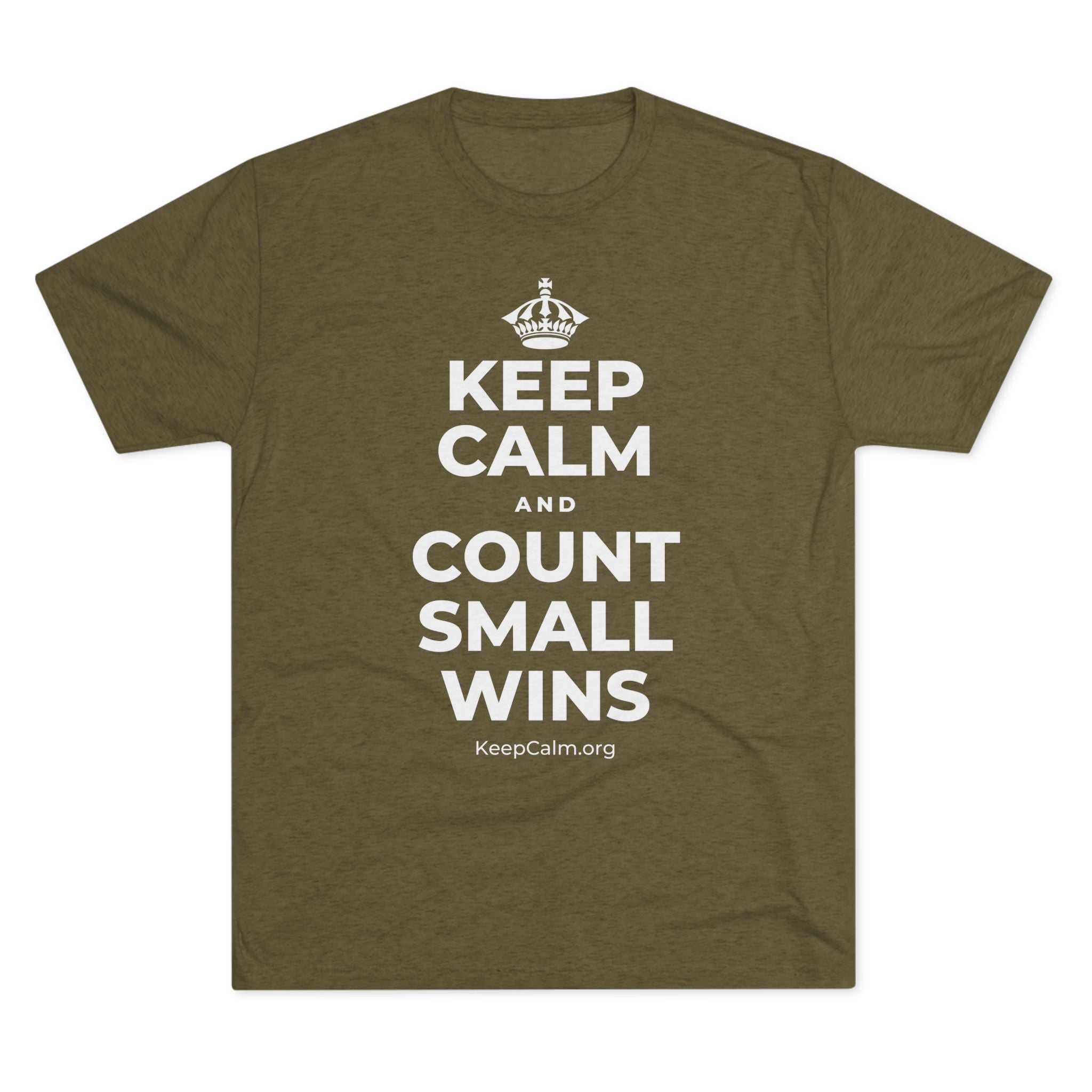 KEEP CALM AND COUNT SMALL WINS Tri-Blend Tee
