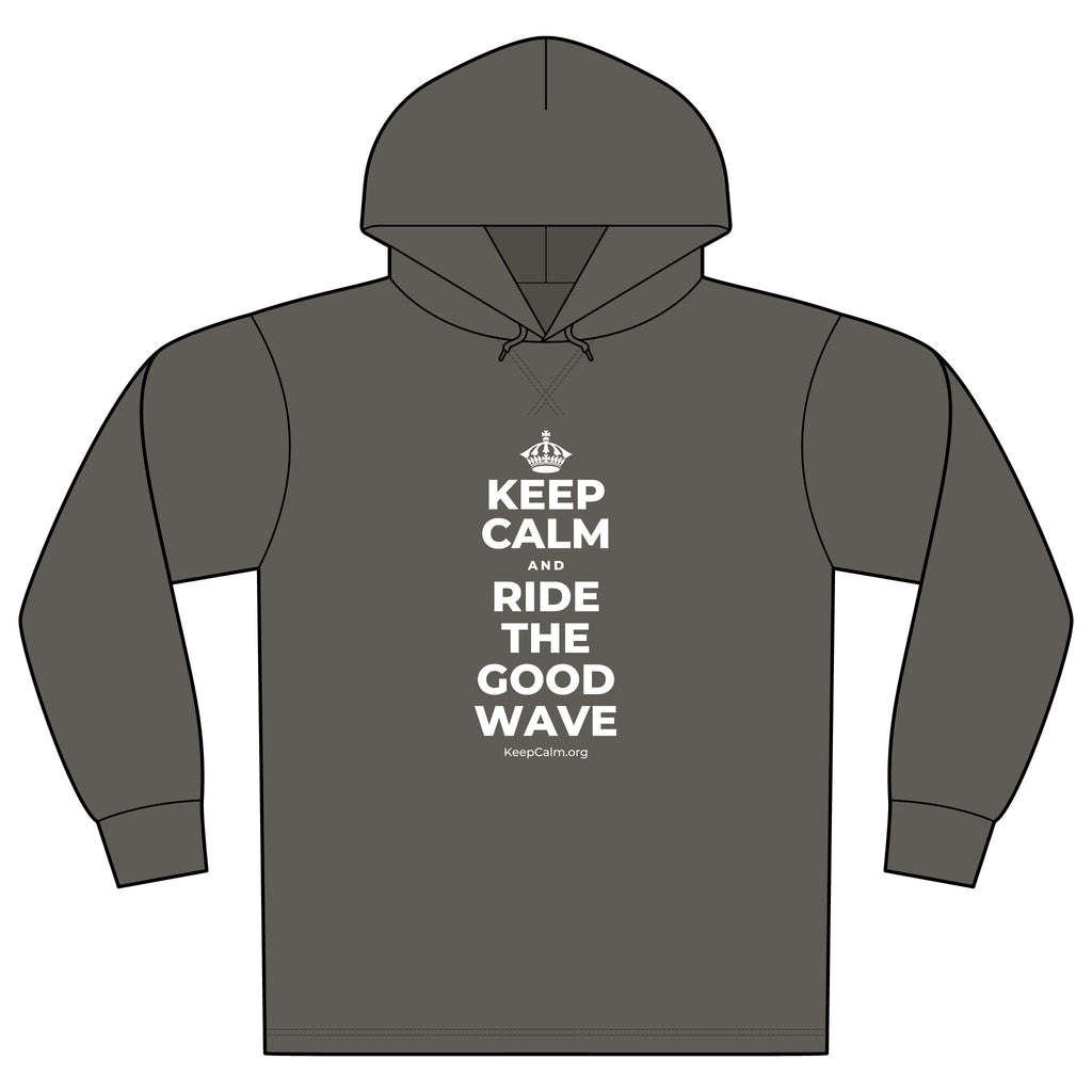 KEEP CALM AND RIDE THE GOOD WAVE Organic Hoodie Tee