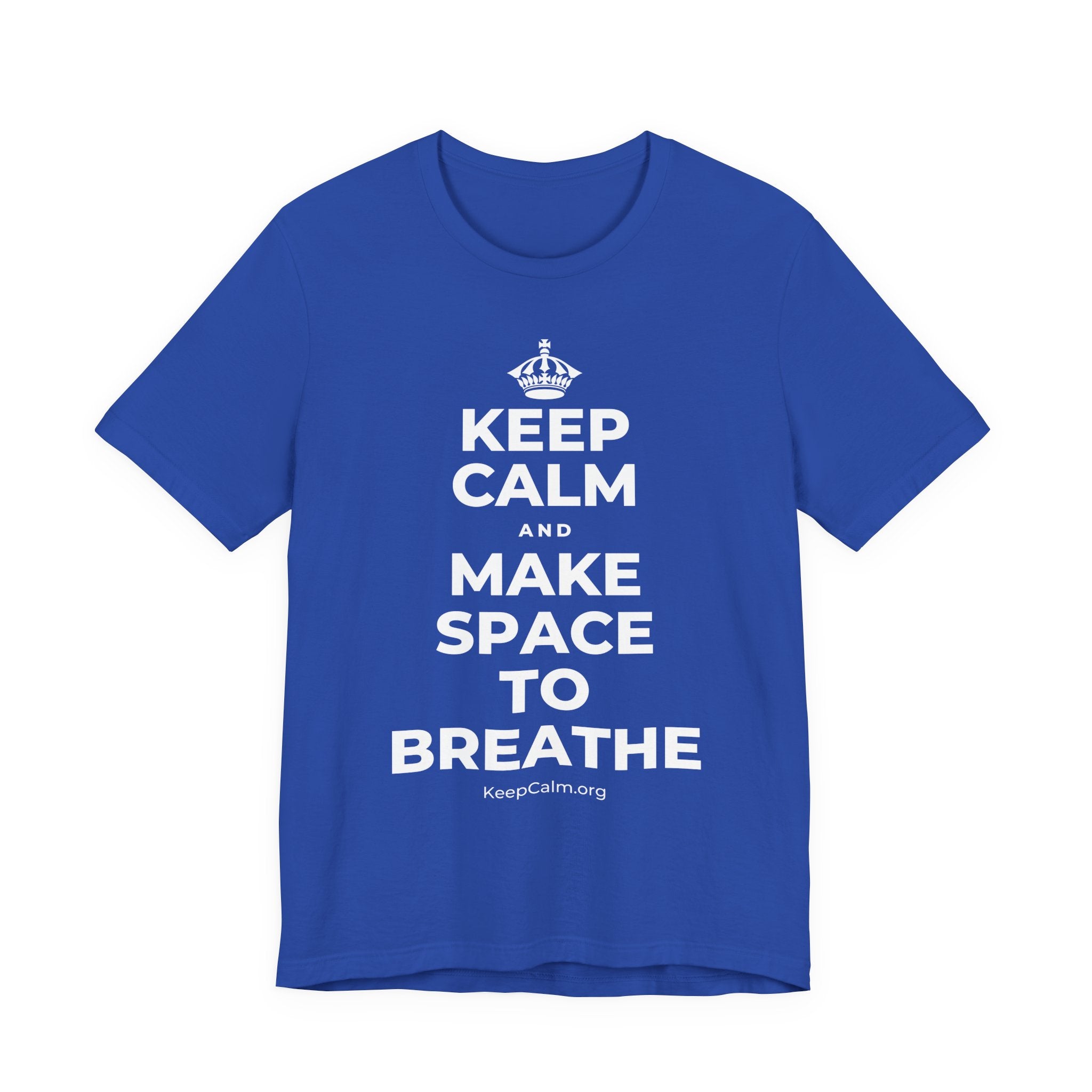 KEEP CALM AND MAKE SPACE TO BREATHE T-Shirt (Soft Cream–Heather Mauve)