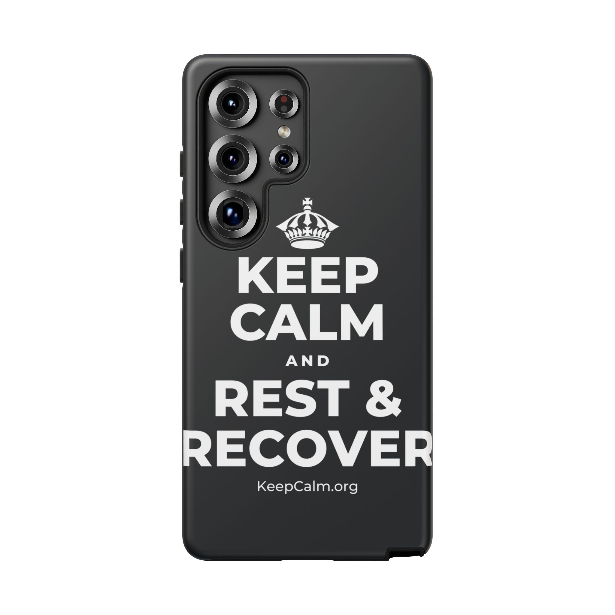 KEEP CALM AND REST & RECOVER Phone Case (Dark)