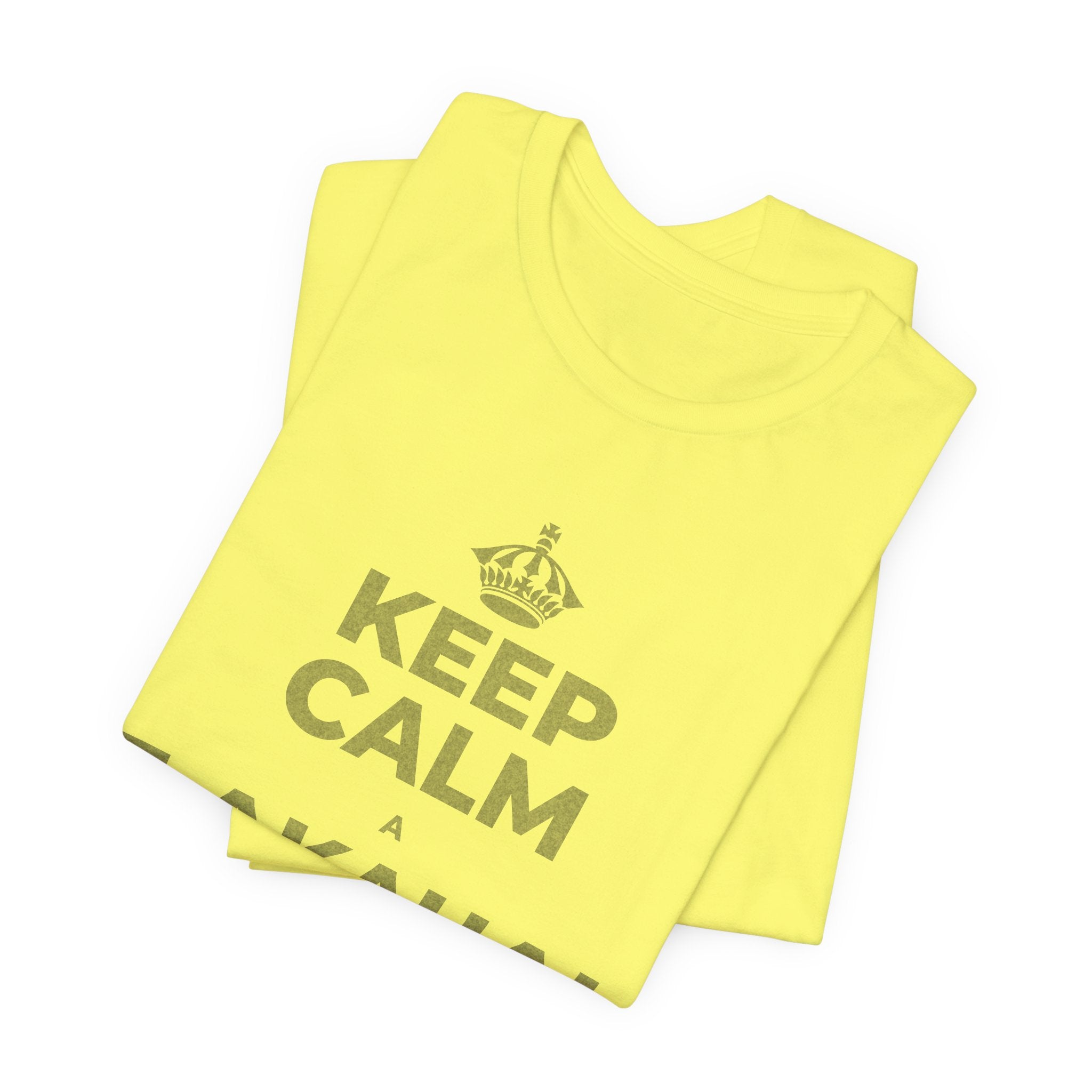KEEP CALM A E AKAHAI, I NĀ WĀ A PAU T-Shirt (Soft Cream–Heather Mauve)