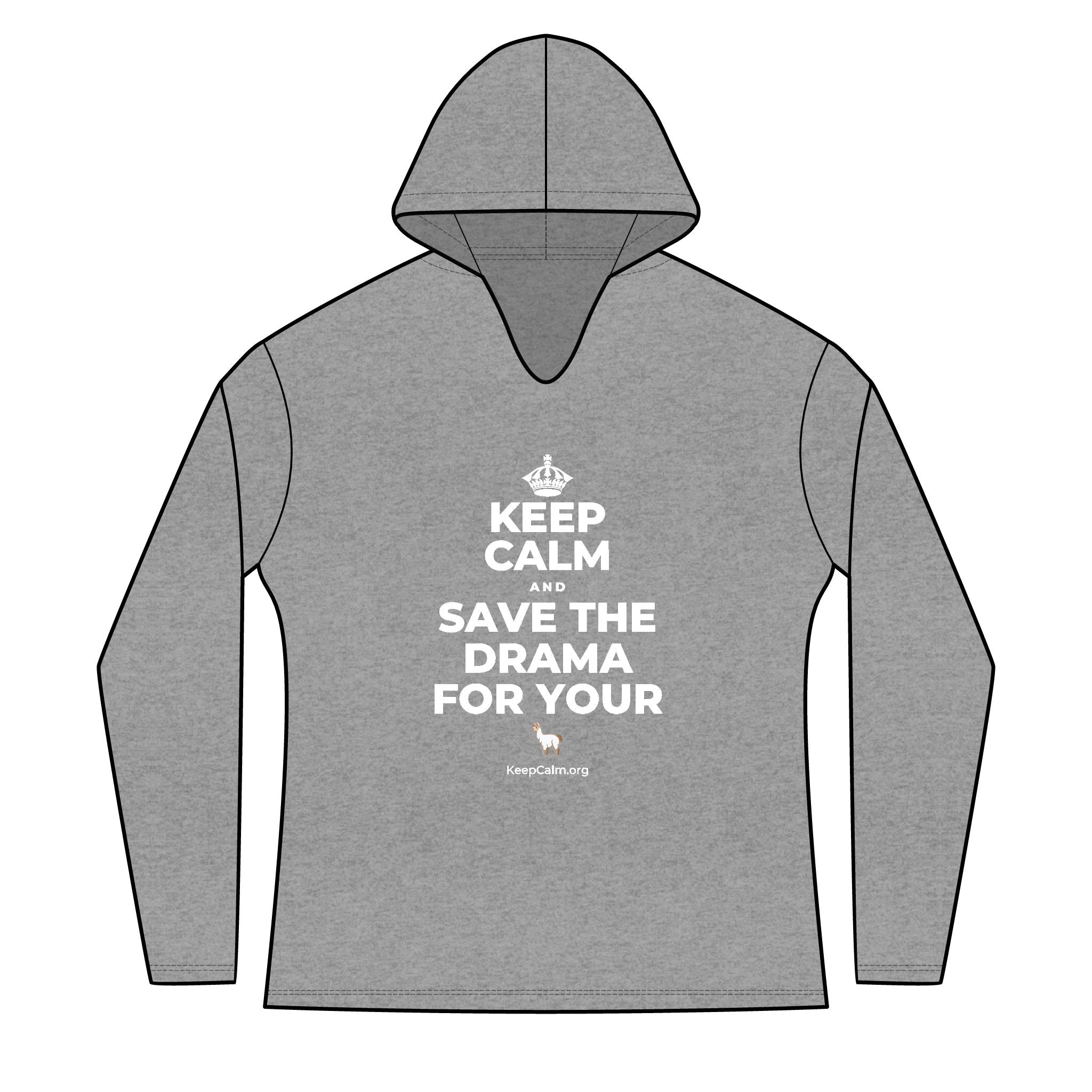 KEEP CALM AND SAVE THE DRAMA FOR YOUR 🦙 Women's Long Sleeve Hoodie