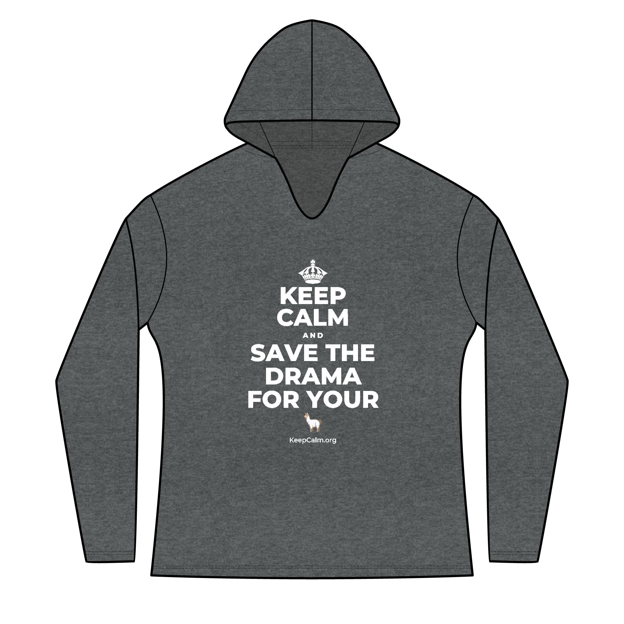 KEEP CALM AND SAVE THE DRAMA FOR YOUR 🦙 Women's Long Sleeve Hoodie