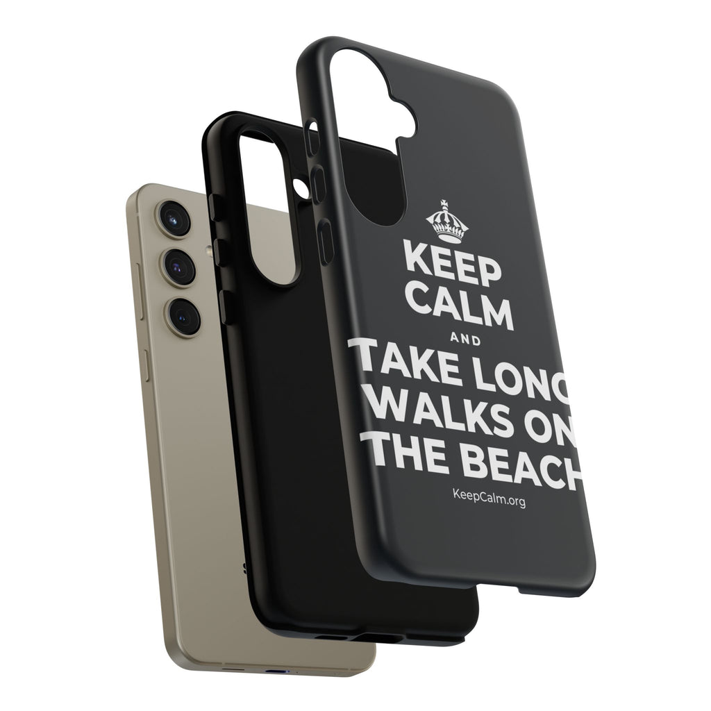 KEEP CALM AND TAKE LONG WALKS ON THE BEACH Phone Case (Dark)