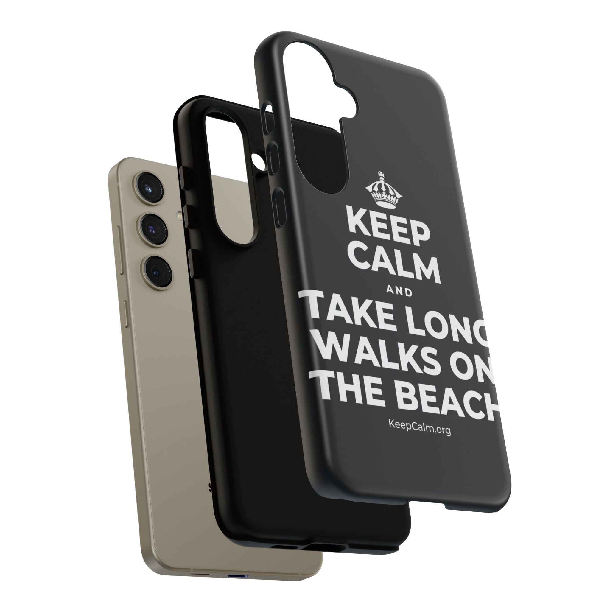 KEEP CALM AND TAKE LONG WALKS ON THE BEACH Phone Case (Dark)
