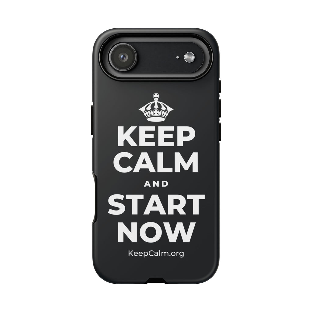 KEEP CALM AND START NOW Phone Case (Dark)