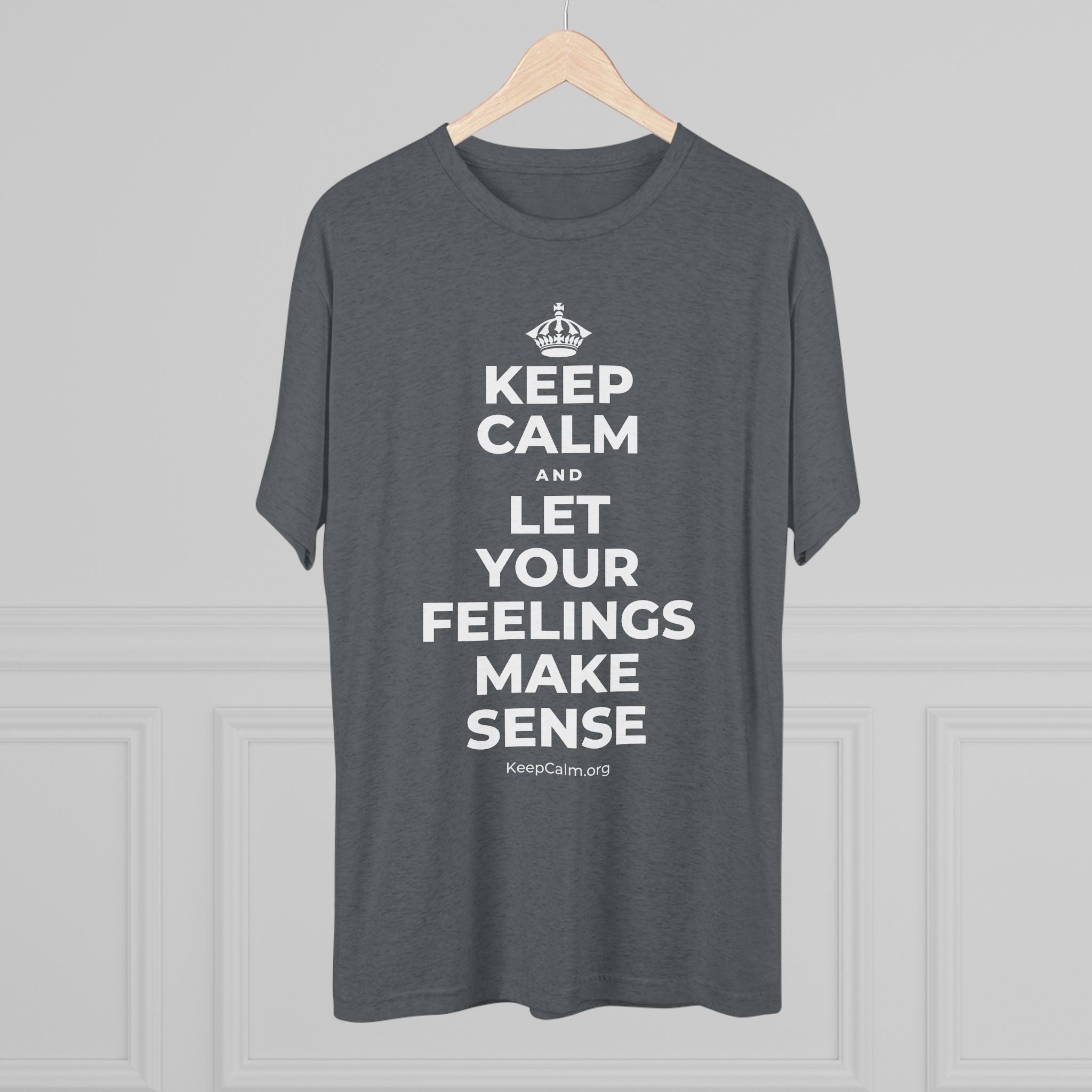 KEEP CALM AND LET YOUR FEELINGS MAKE SENSE Tri-Blend Tee