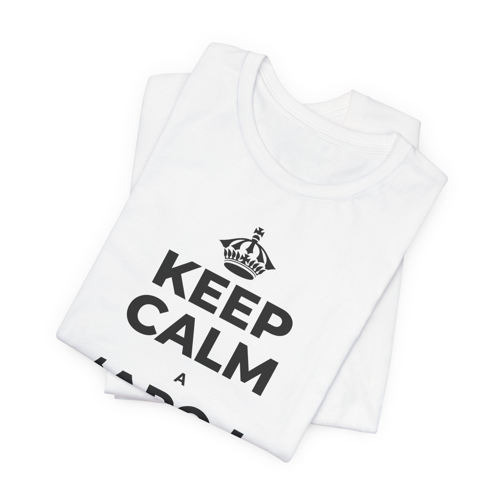 KEEP CALM A ʻAPO I KA MĀLIE T-Shirt (White–Asphalt)