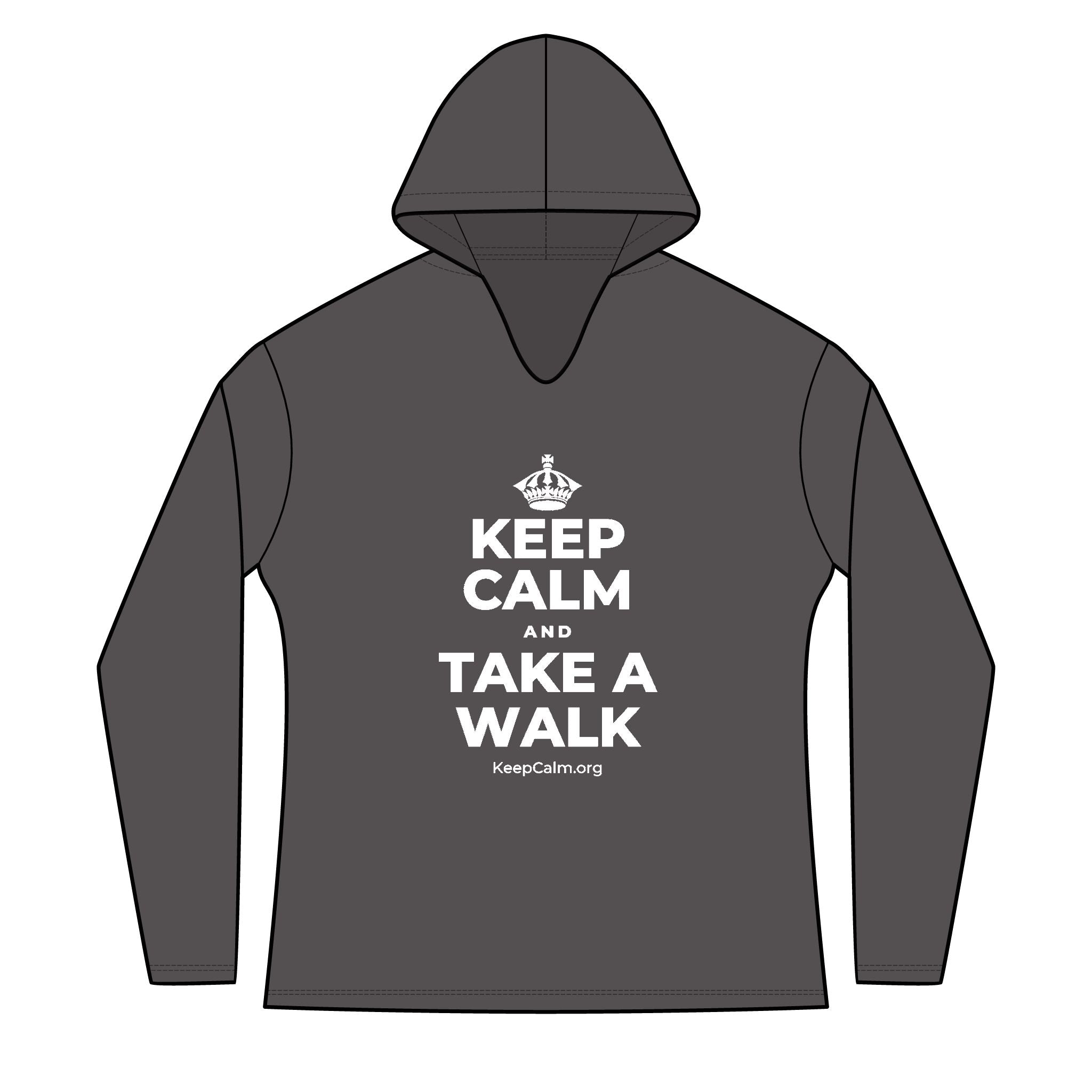 KEEP CALM AND TAKE A WALK Women's Long Sleeve Hoodie