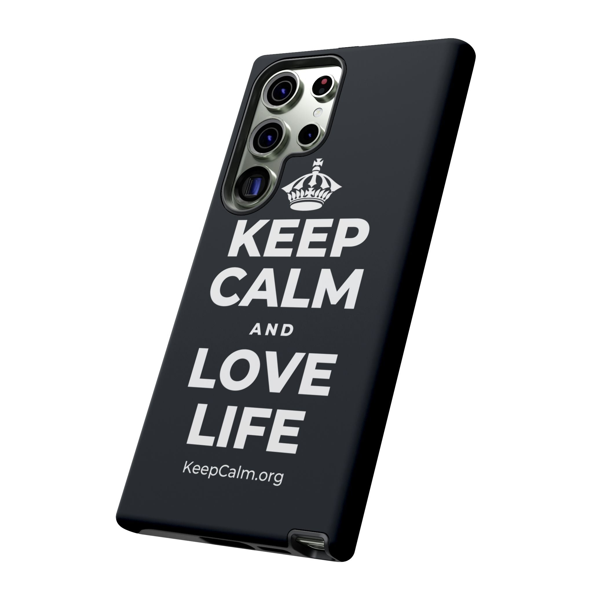 KEEP CALM AND LOVE LIFE Phone Case (Dark)