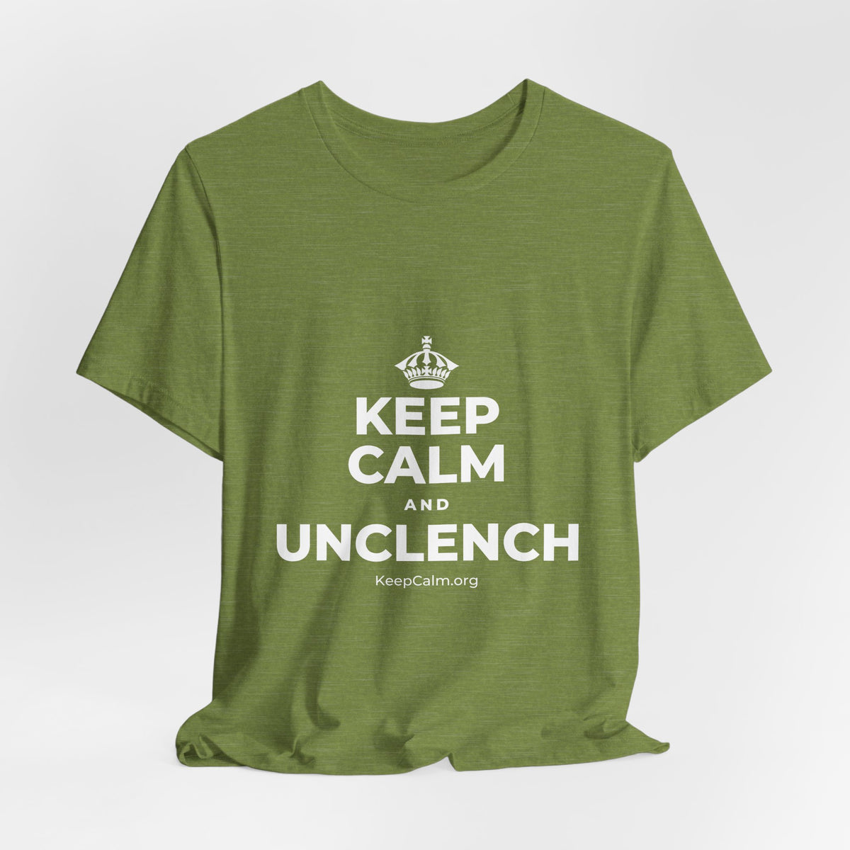 KEEP CALM AND UNCLENCH T-Shirt (Baby Blue–Silver)