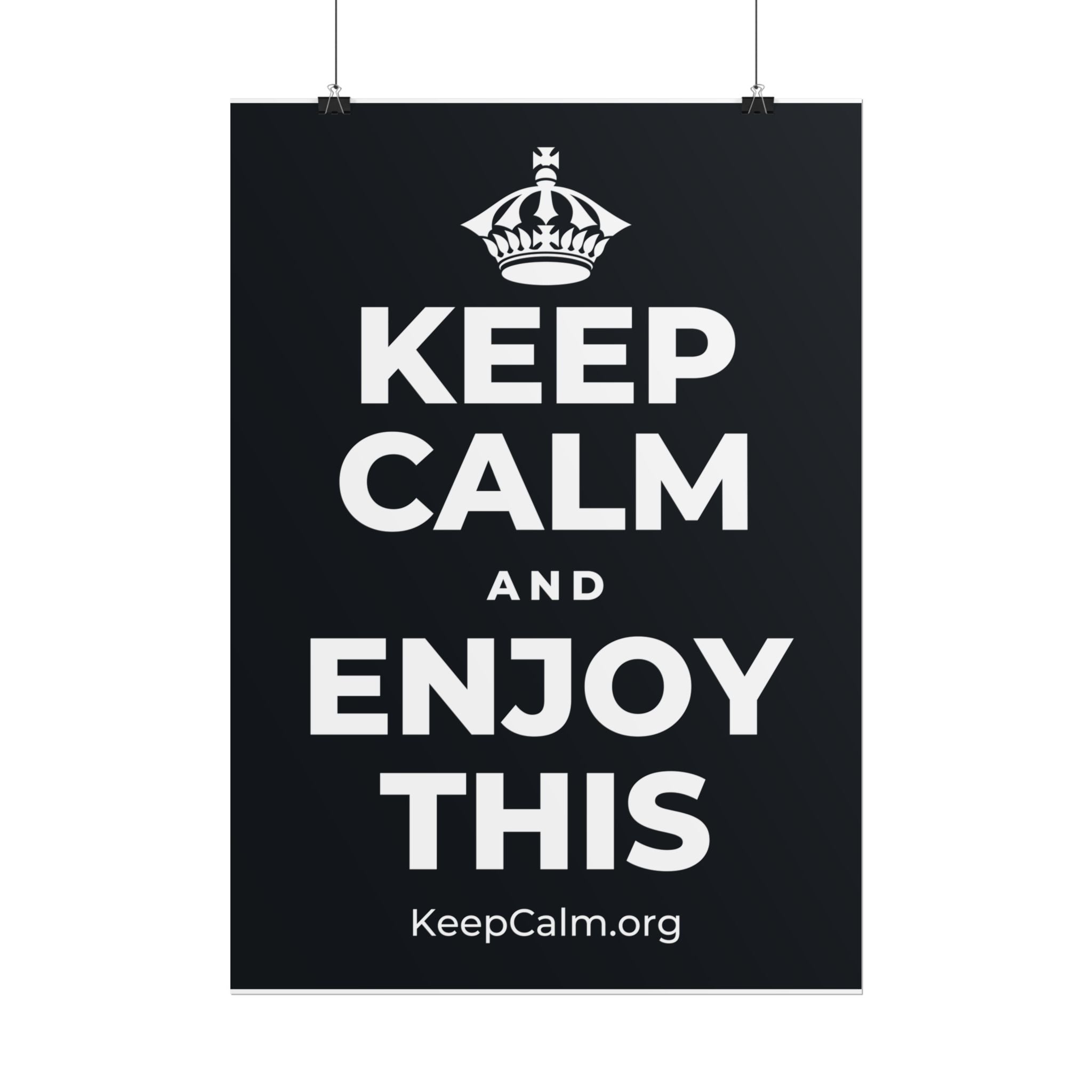 KEEP CALM AND ENJOY THIS Poster (Dark)