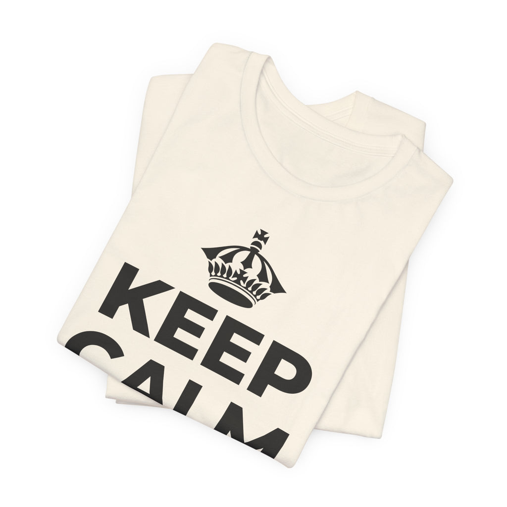 KEEP CALM AND ให้วันหยุดได้ช้า ๆ T-Shirt (White–Asphalt)