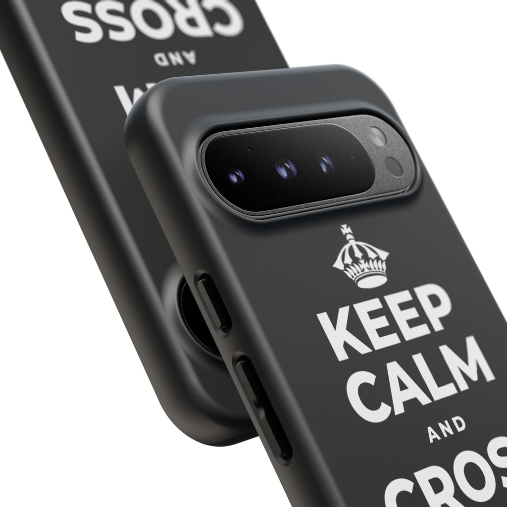 KEEP CALM AND CROSS THE MILES Phone Case (Dark)