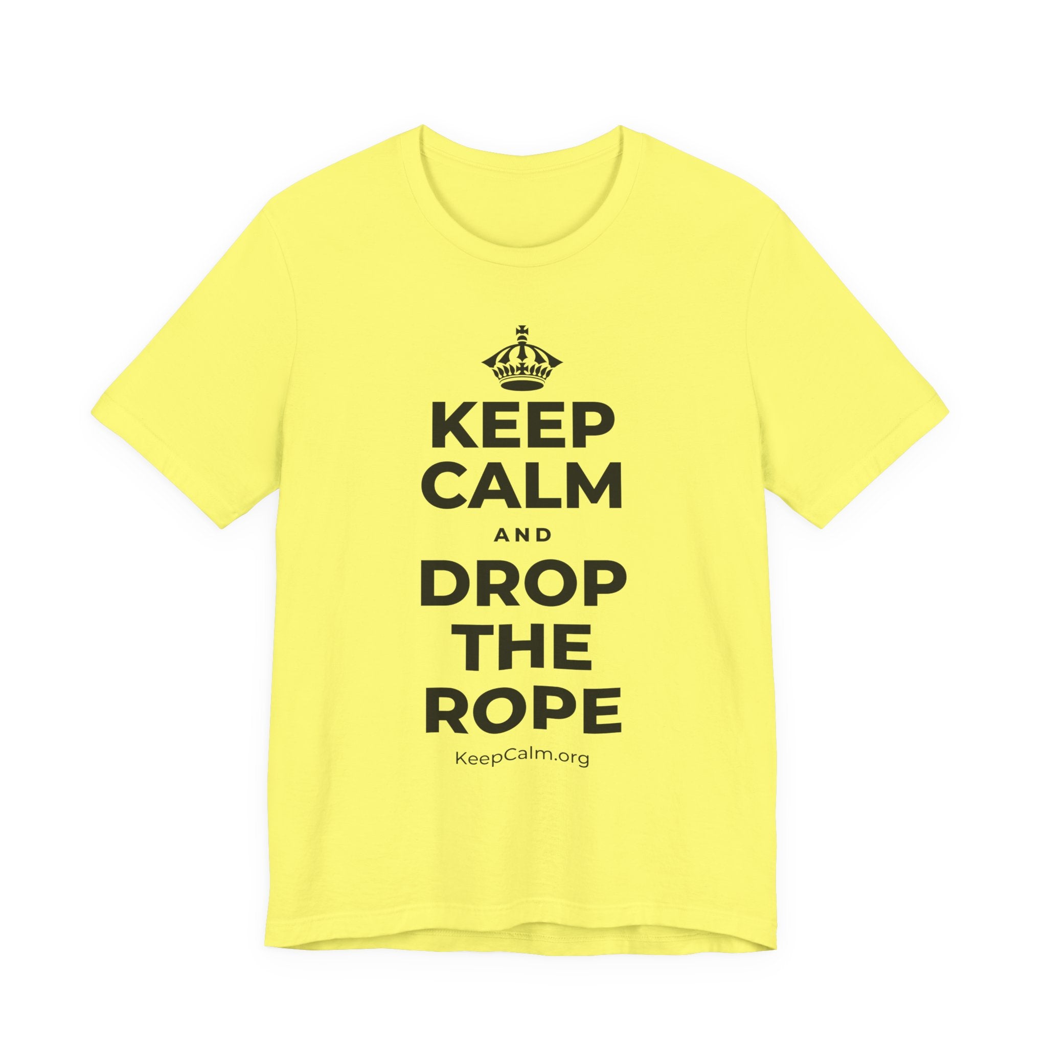 KEEP CALM AND DROP THE ROPE T-Shirt (Soft Cream–Heather Mauve)