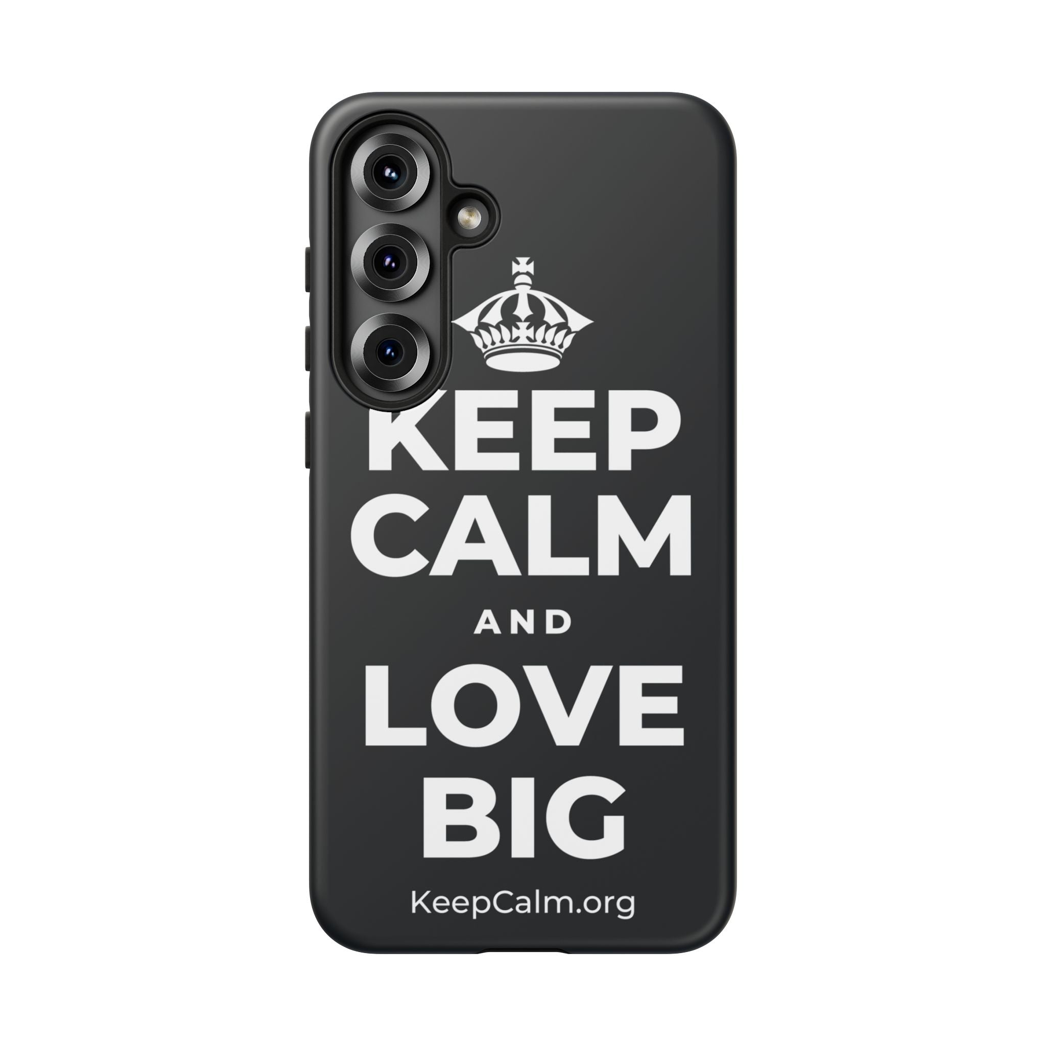 KEEP CALM AND LOVE BIG Phone Case (Dark)