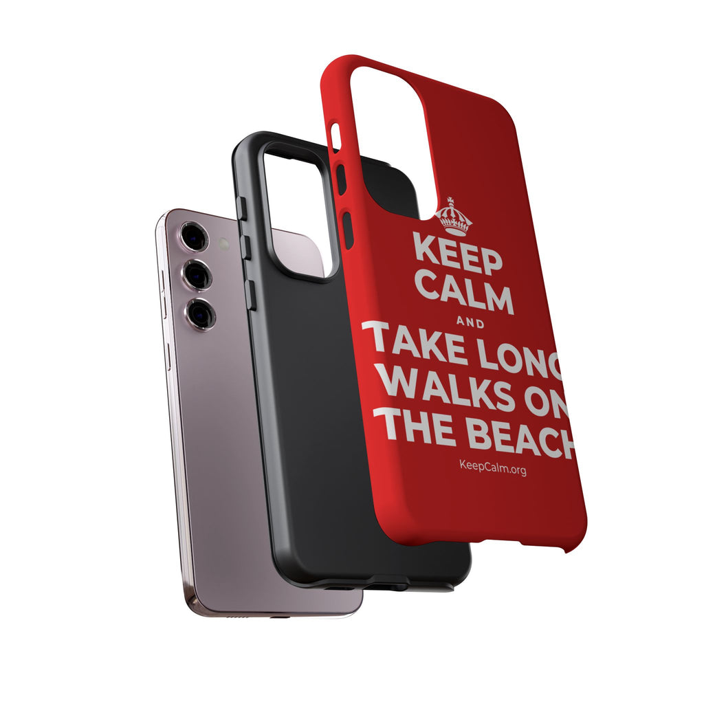 KEEP CALM AND TAKE LONG WALKS ON THE BEACH Phone Case