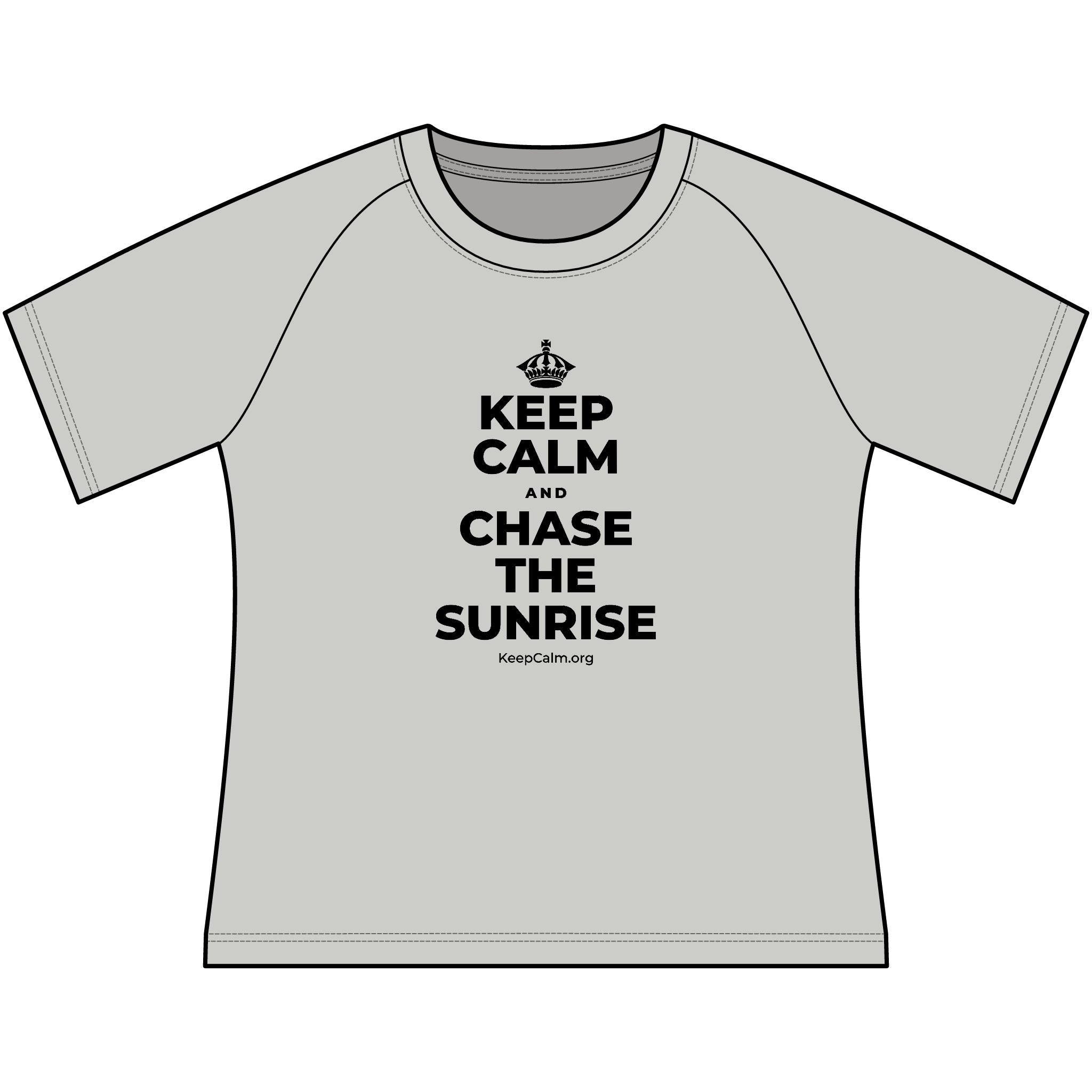 KEEP CALM AND CHASE THE SUNRISE Women's Raglan Tee