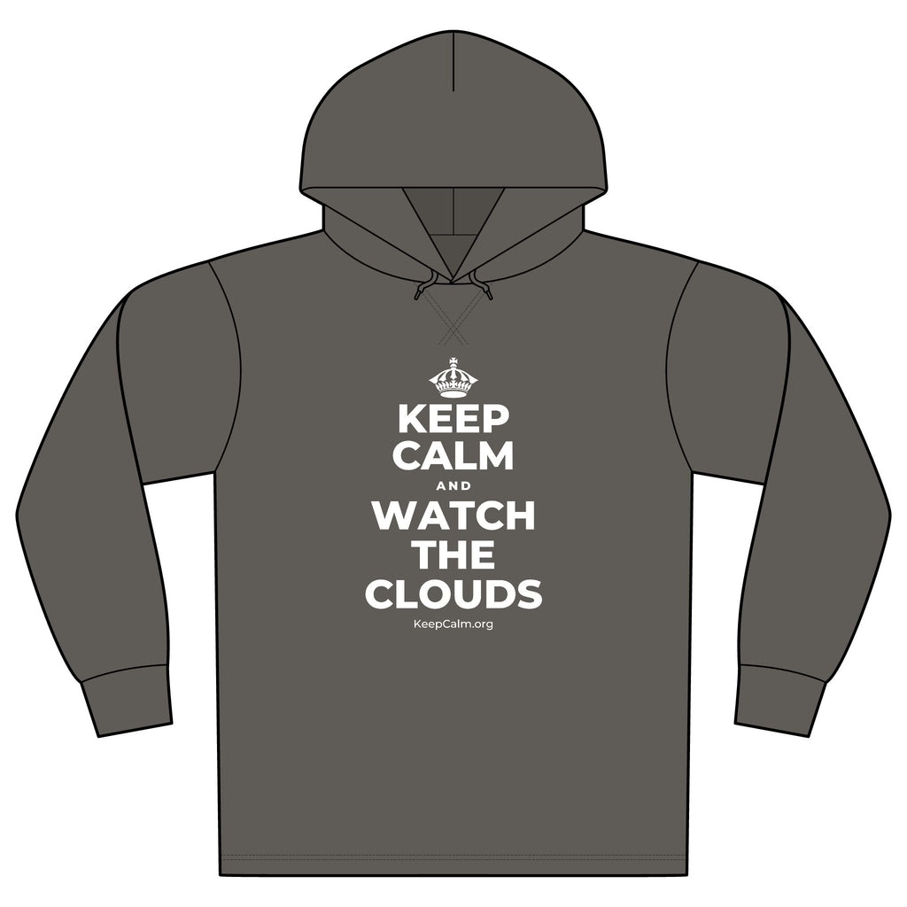 KEEP CALM AND WATCH THE CLOUDS Organic Hoodie Tee