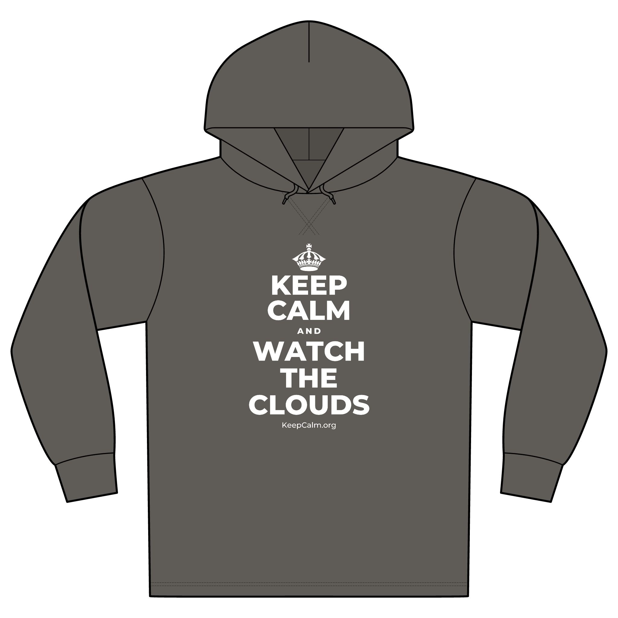 KEEP CALM AND WATCH THE CLOUDS Organic Hoodie Tee