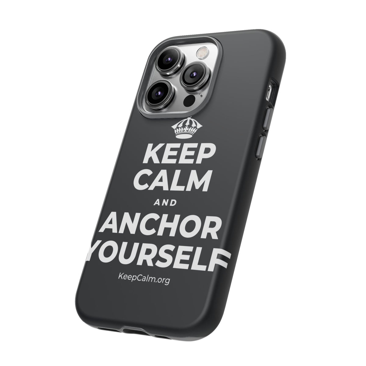 KEEP CALM AND ANCHOR YOURSELF Phone Case (Dark)