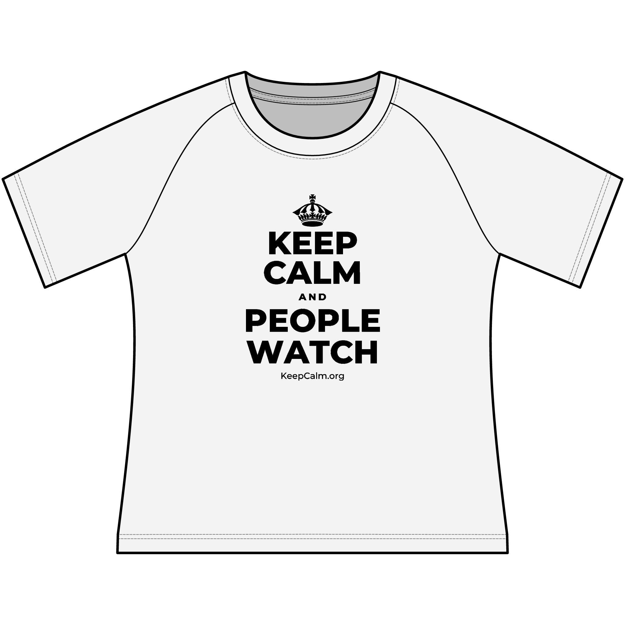 KEEP CALM AND PEOPLE WATCH Women's Raglan Tee