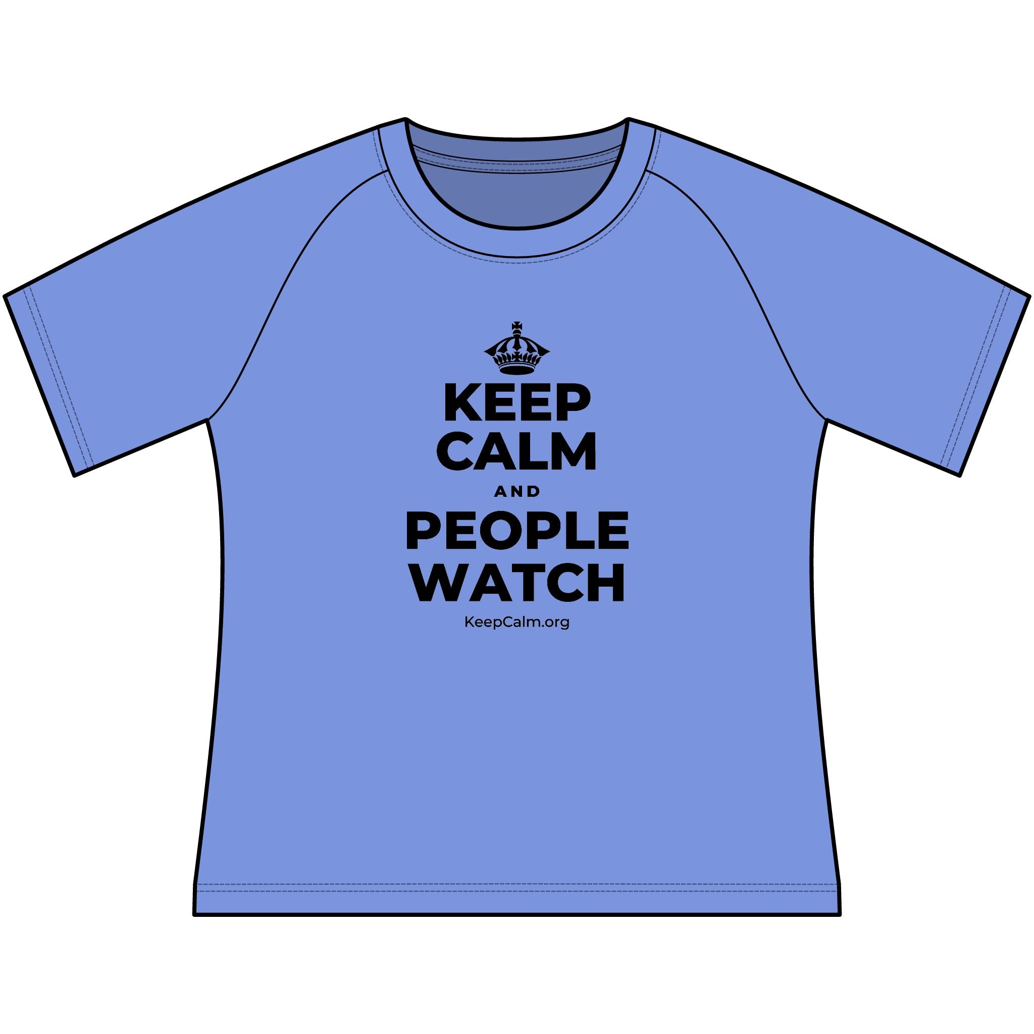 KEEP CALM AND PEOPLE WATCH Women's Raglan Tee