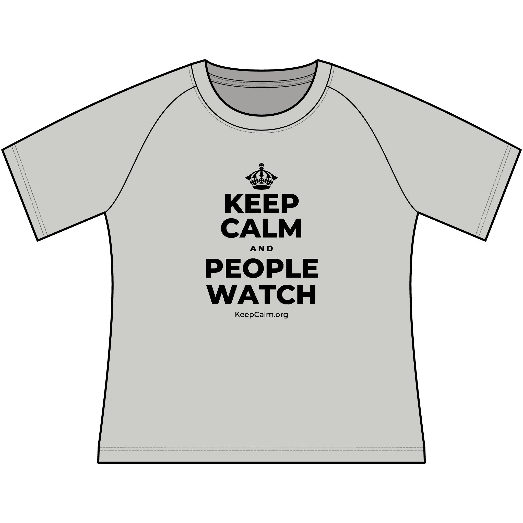 KEEP CALM AND PEOPLE WATCH Women's Raglan Tee