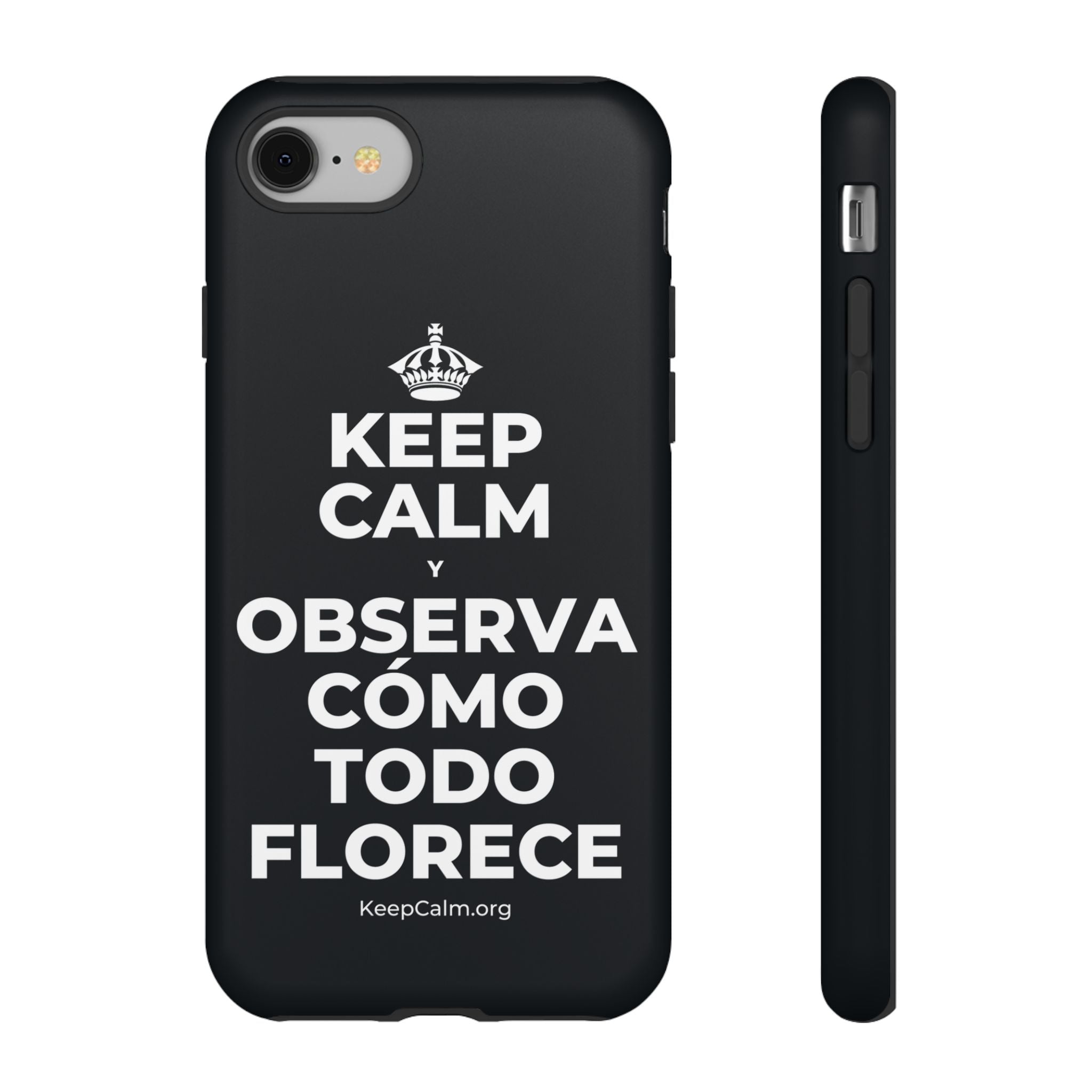 KEEP CALM Y OBSERVA CÓMO TODO FLORECE Phone Case (Dark)